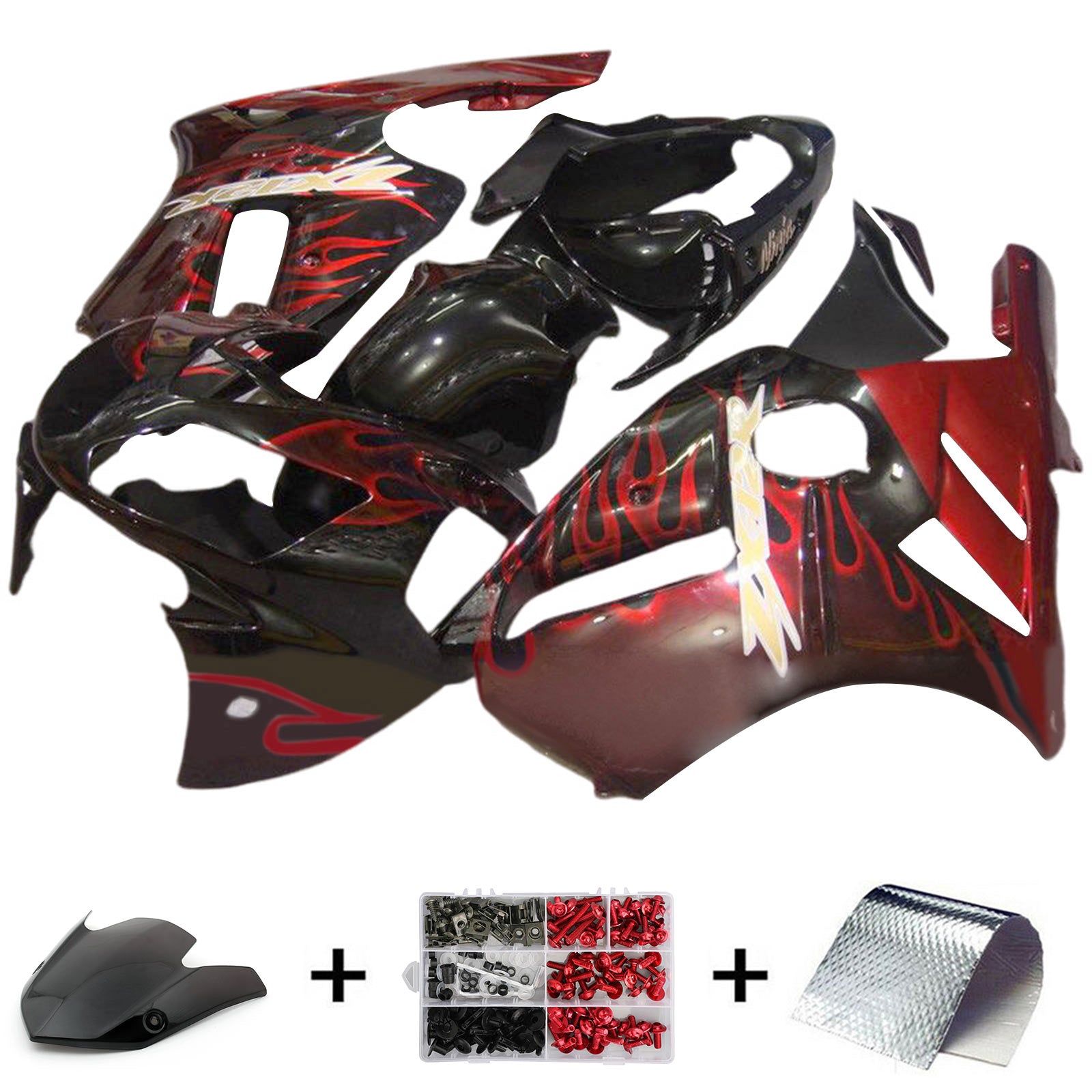 2002-2005 KAWASAKI ZX12R Injektionsmässa Kit Bodywork Plastic ABS