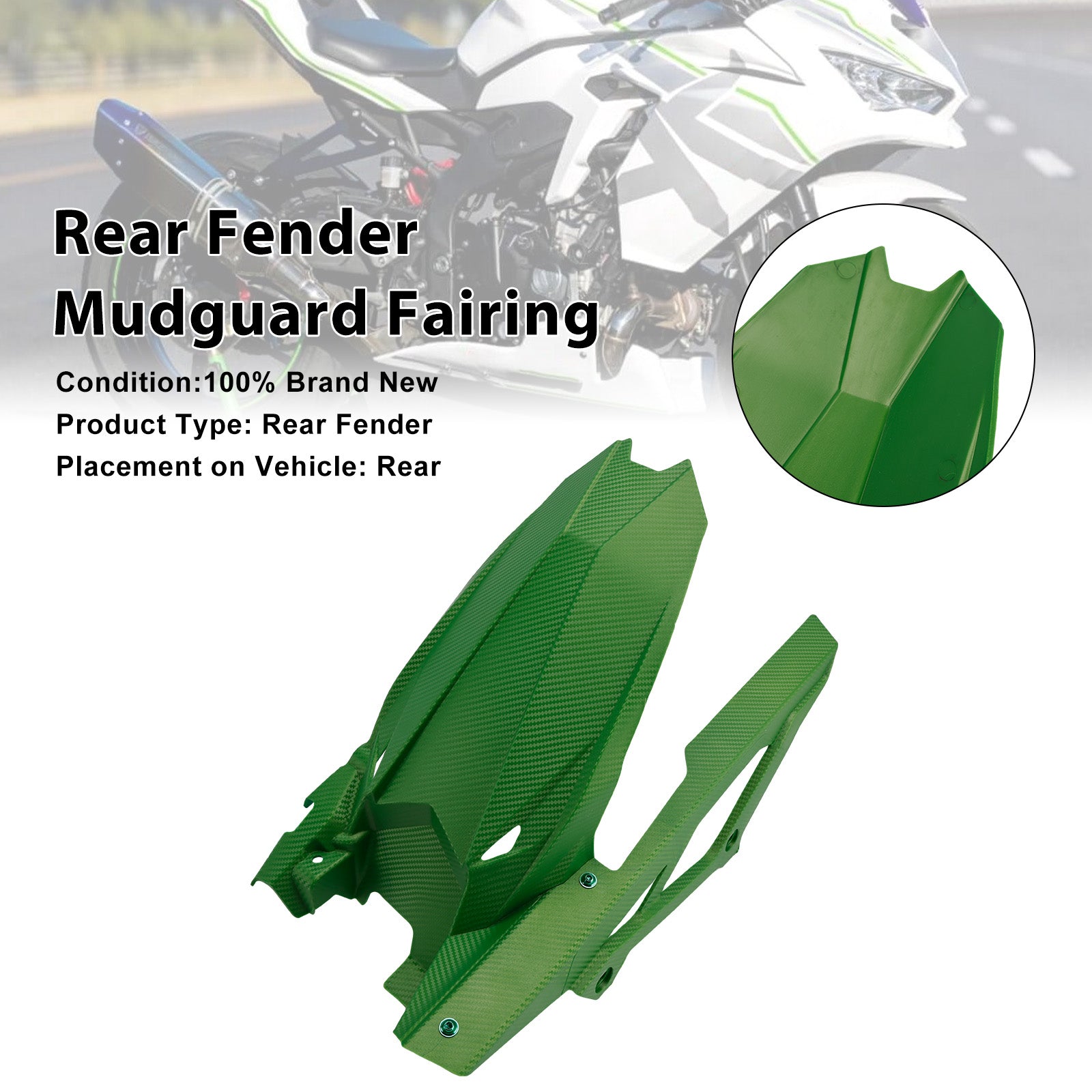 2020-2025 Kawasaki ZX-25R ZX-4R ZX-4RR Rear Fender Mudguard Fairing