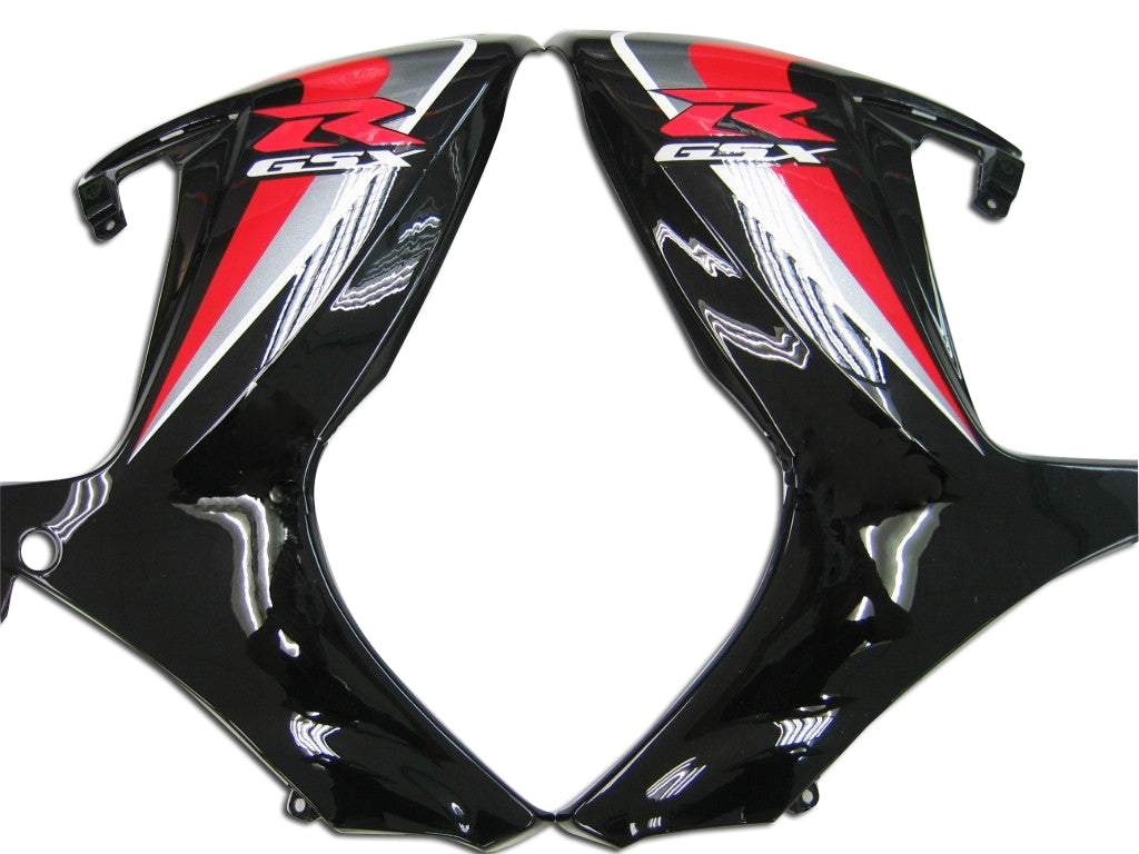 Suzuki GSXR 600 750 Rouge 2006-2007 & Carénages de course noirs GSXR génériques