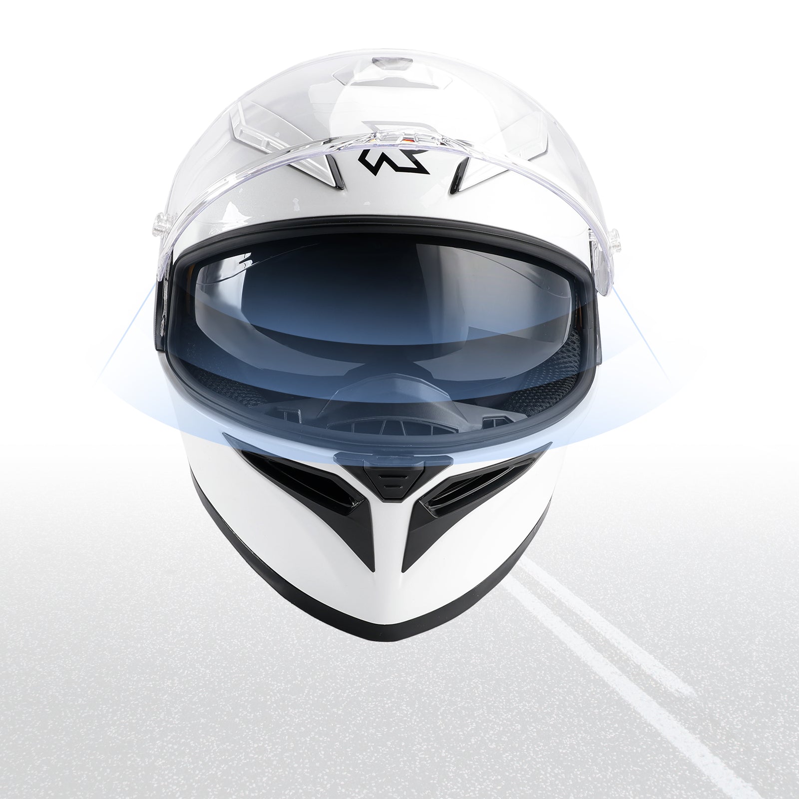 DOT Motorcycle Helmet Adult Street Full Face White