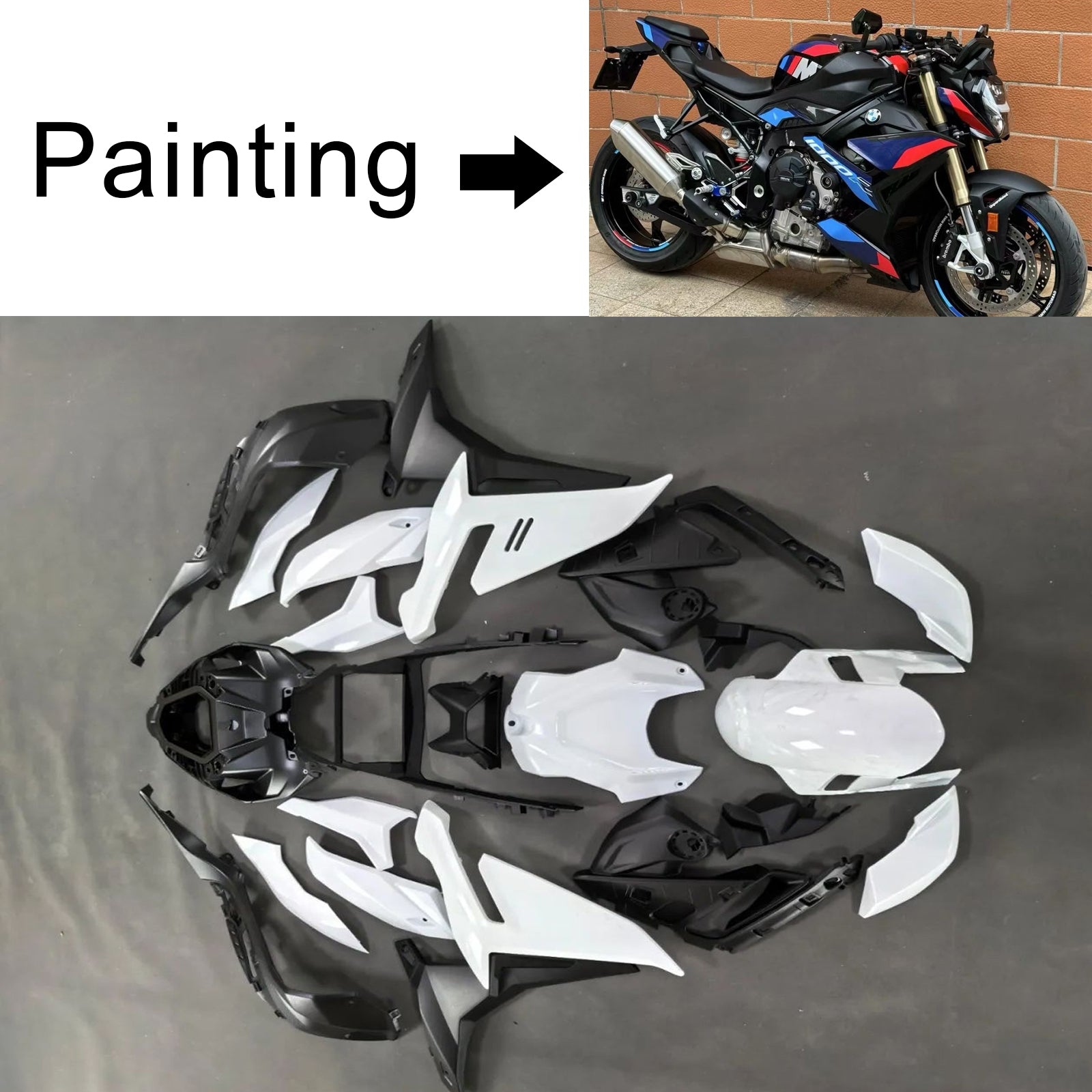 2021-2025 BMW S1000R vstrekovanie kapotážnej súpravy Bodywork plast ABS