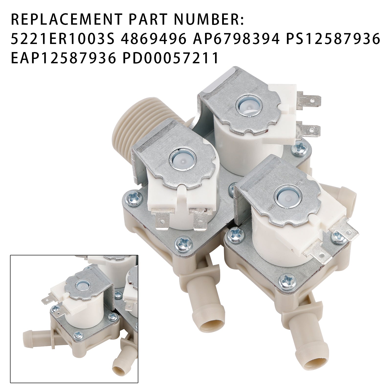 5221er1003s Machine à laver Valve d'entrée d'eau froide pour LG 4869496 AP6798394