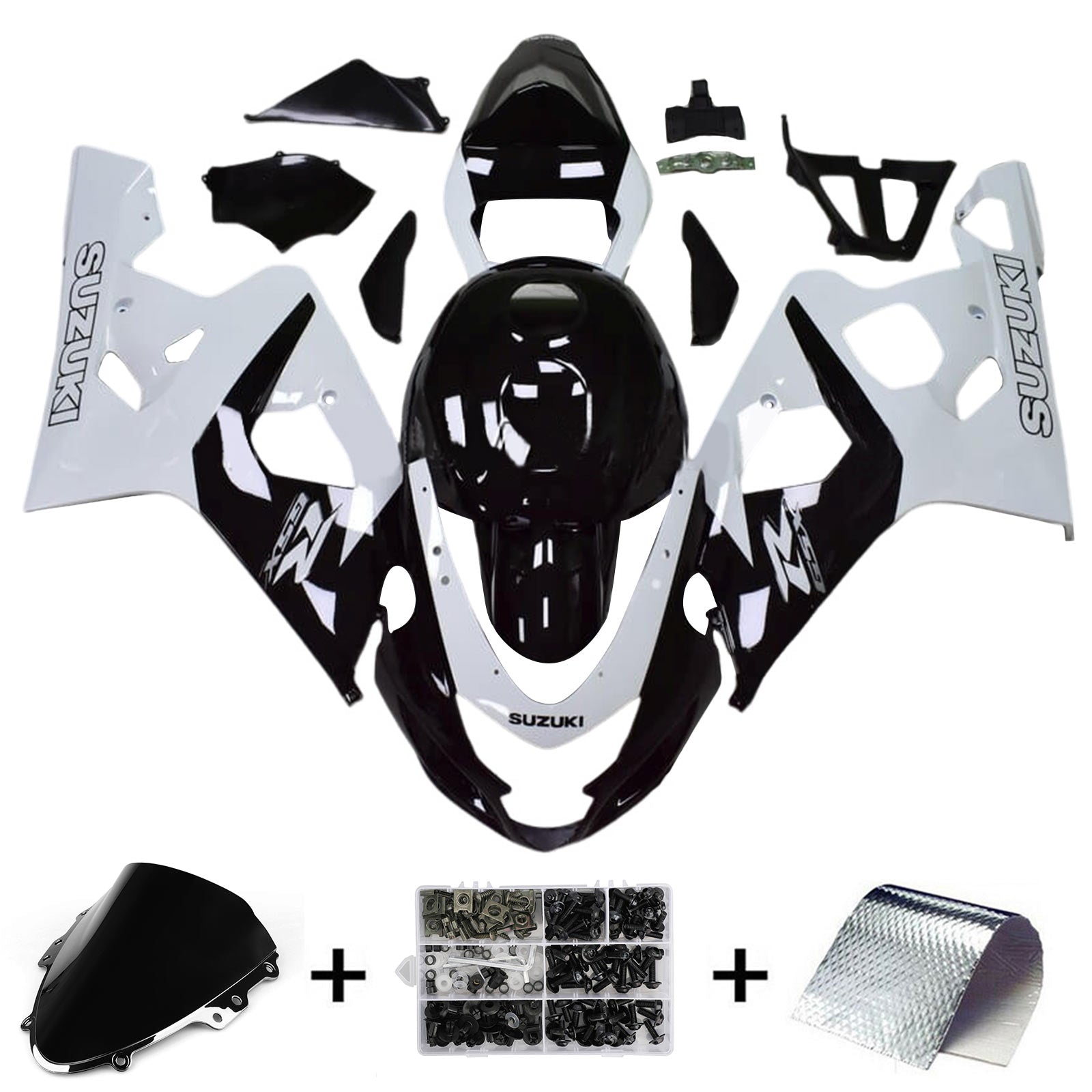 2004-2005 Suzuki GSXR 600/750 K4 Injeksjon Fairing Kit Bodywork Plastic ABS