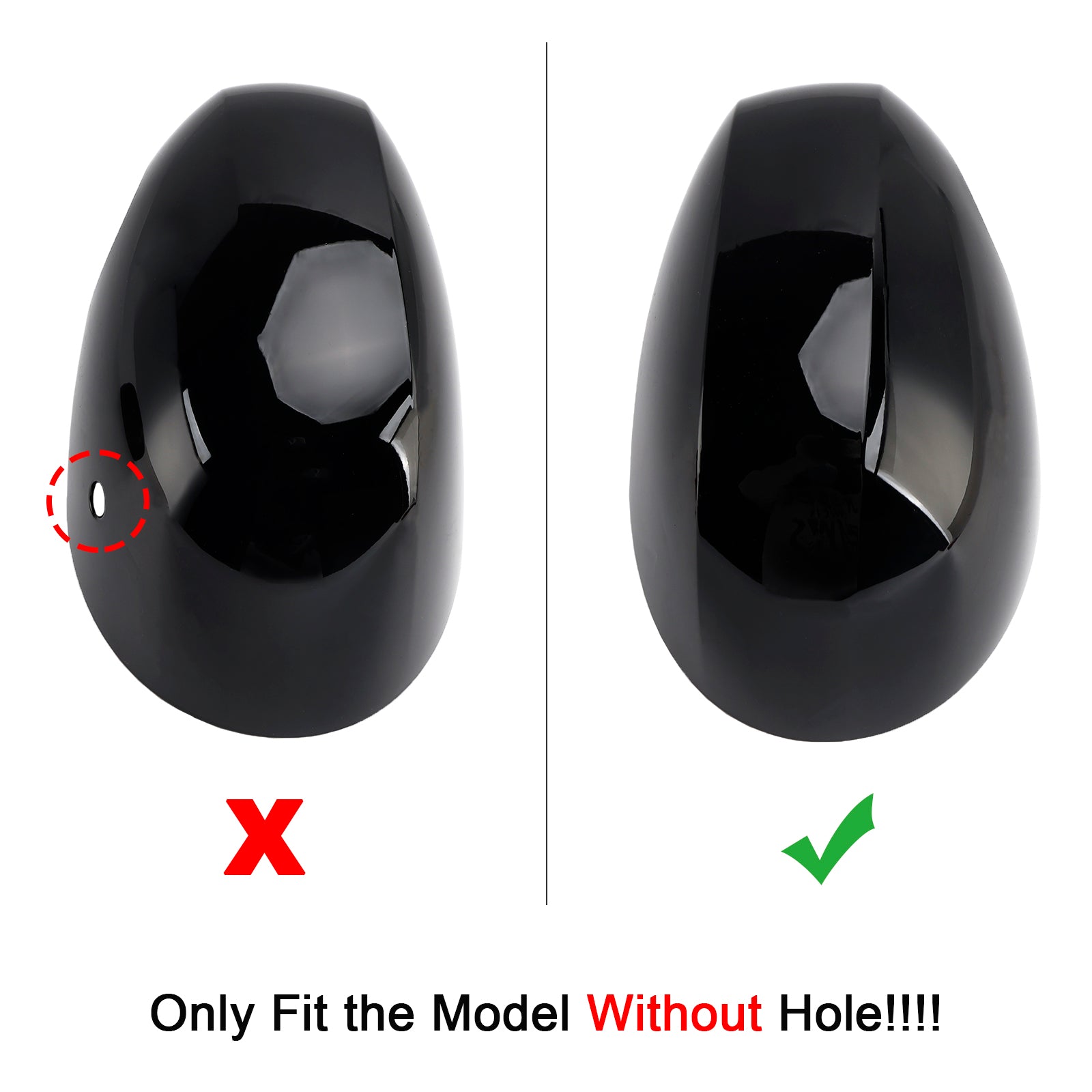 Right Mirror Cover W/O Hole 51169881534 for MINI Cooper F54 F55 F56 F57 20-24