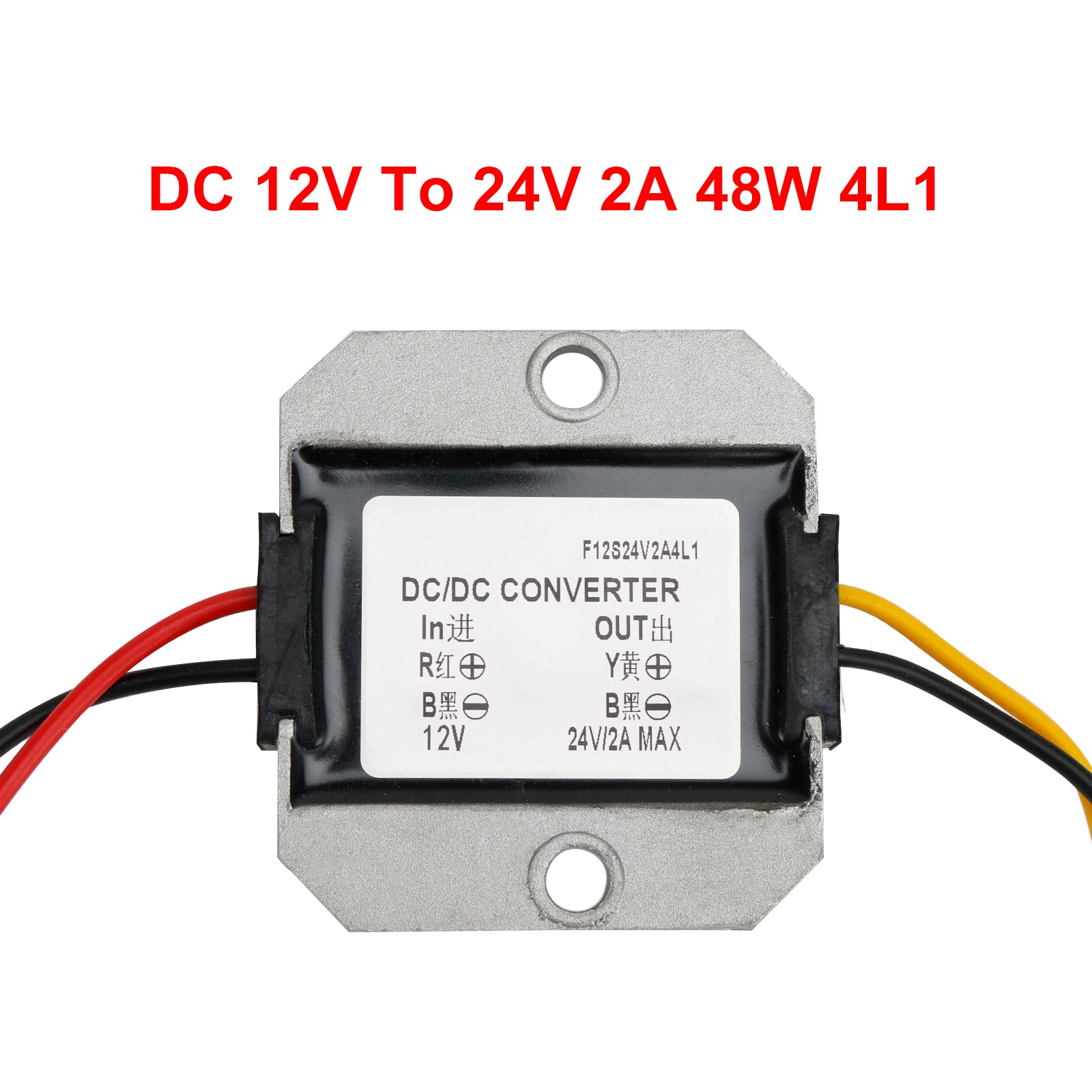 Régulateur de convertisseur d'alimentation élévateur étanche DC 12V à 24V 2A