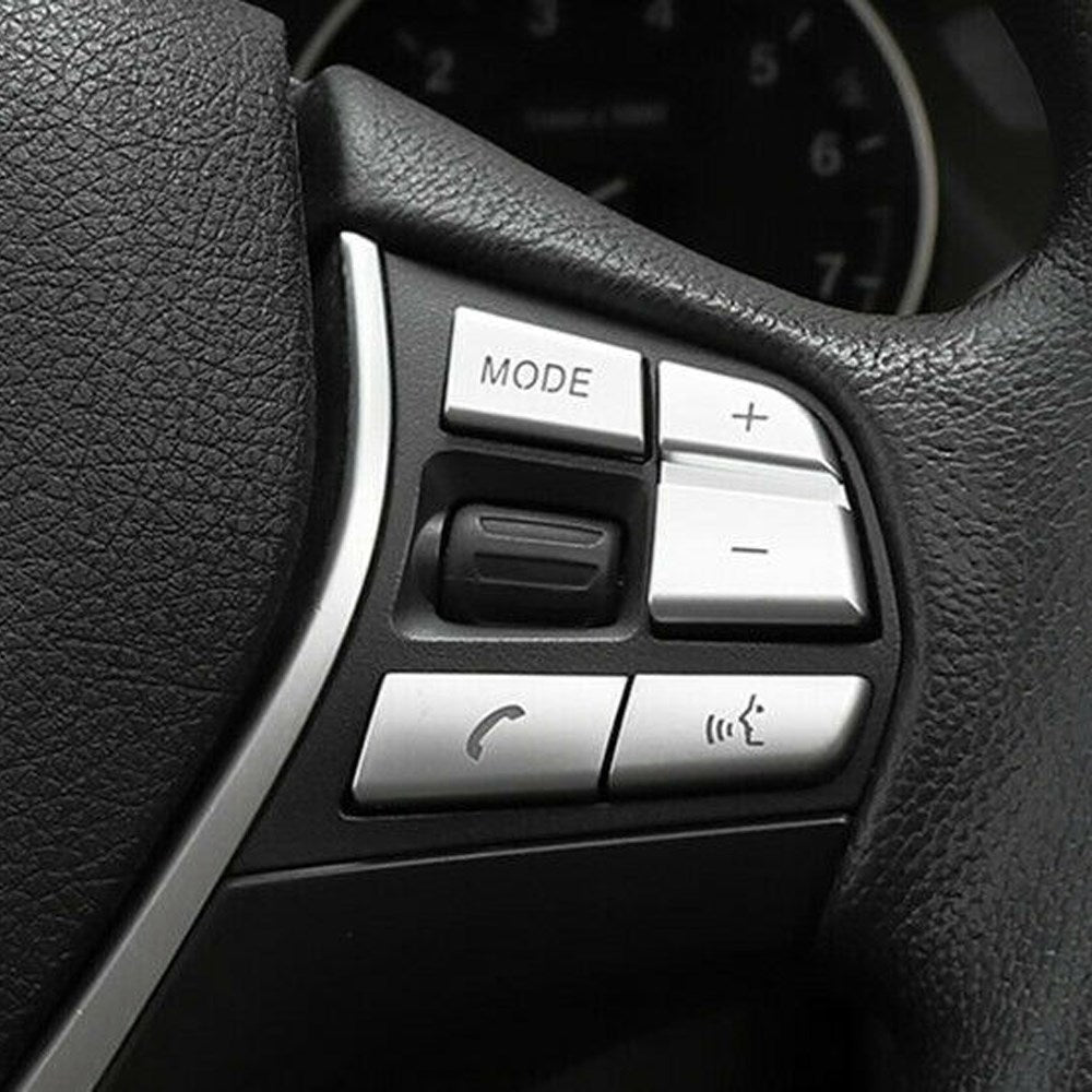 7x Steering Wheel Button Trim Cover Fit For BMW X3 F25(11-17)X4 F26(14-17)B