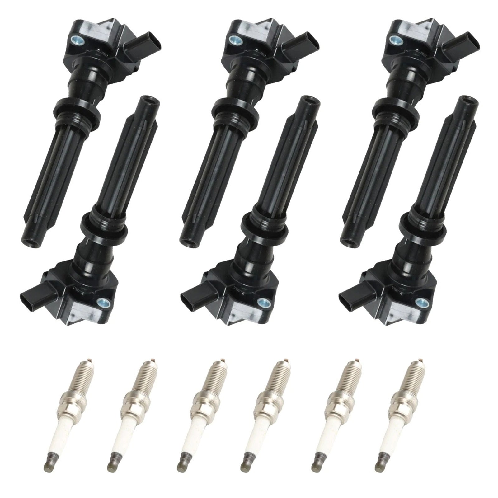 6 Ignition Coils Spark Plugs UF730 For Land Rover Discovery 2017-2020