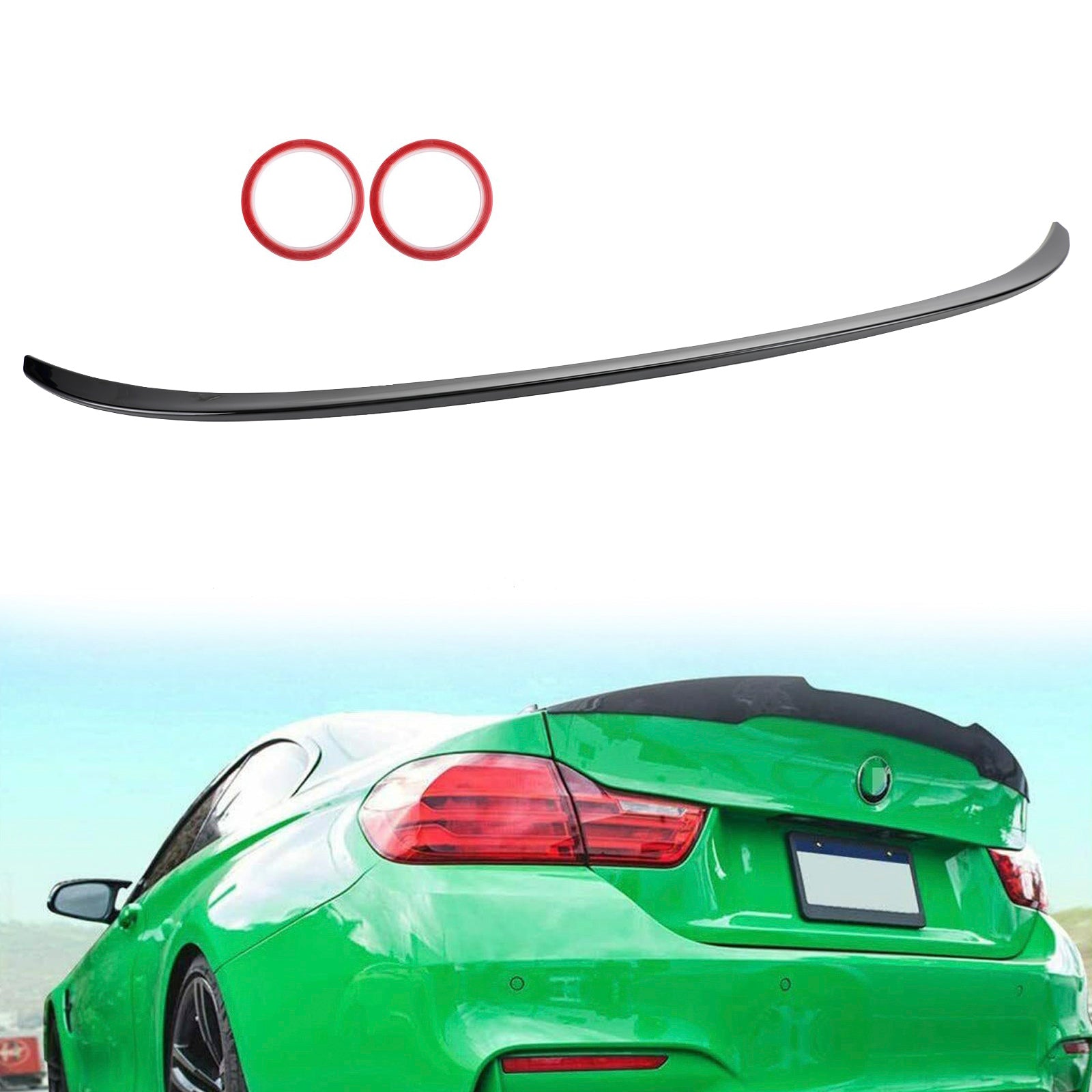 M3 Stijl Kofferbak Spoiler Wing Fit BMW 3 Serie F30 F35 2012-2019 Glanzend Zwart