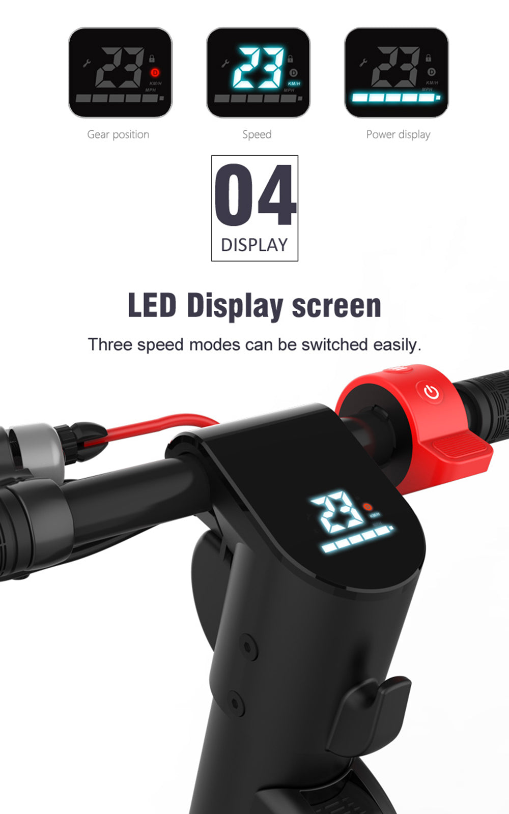 45 km 10" Opvouwbare elektrische scooter met een bereik van 350 W voor woon-werkverkeer in de stad voor volwassenen