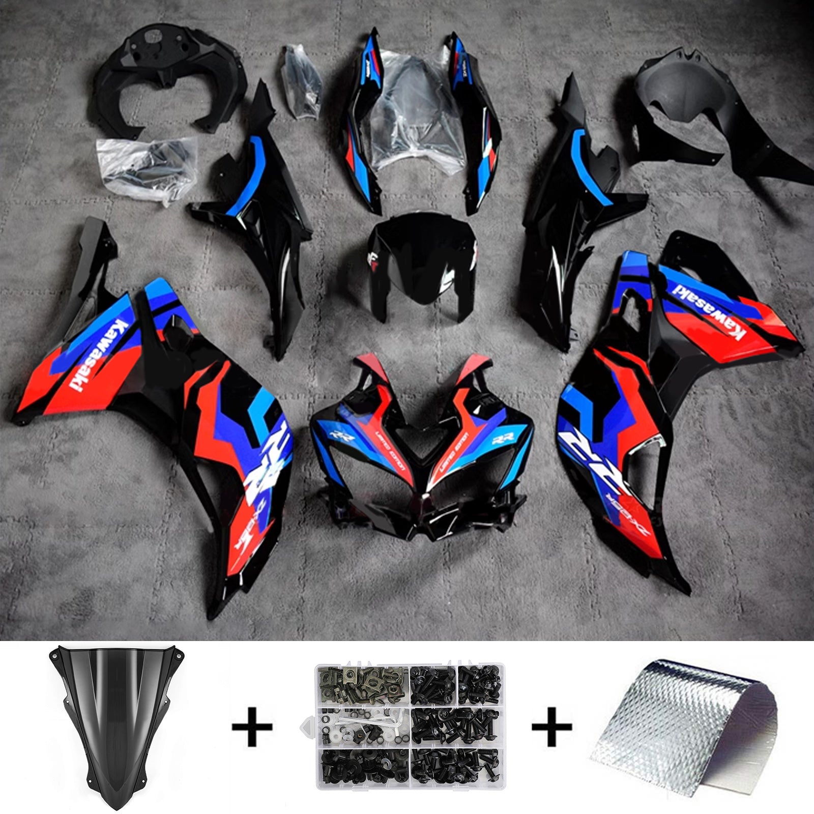 2019-2025 Kawasaki Ninja ZX-25R Amotopart Injection Fairing Kit Bodywork ABS #104