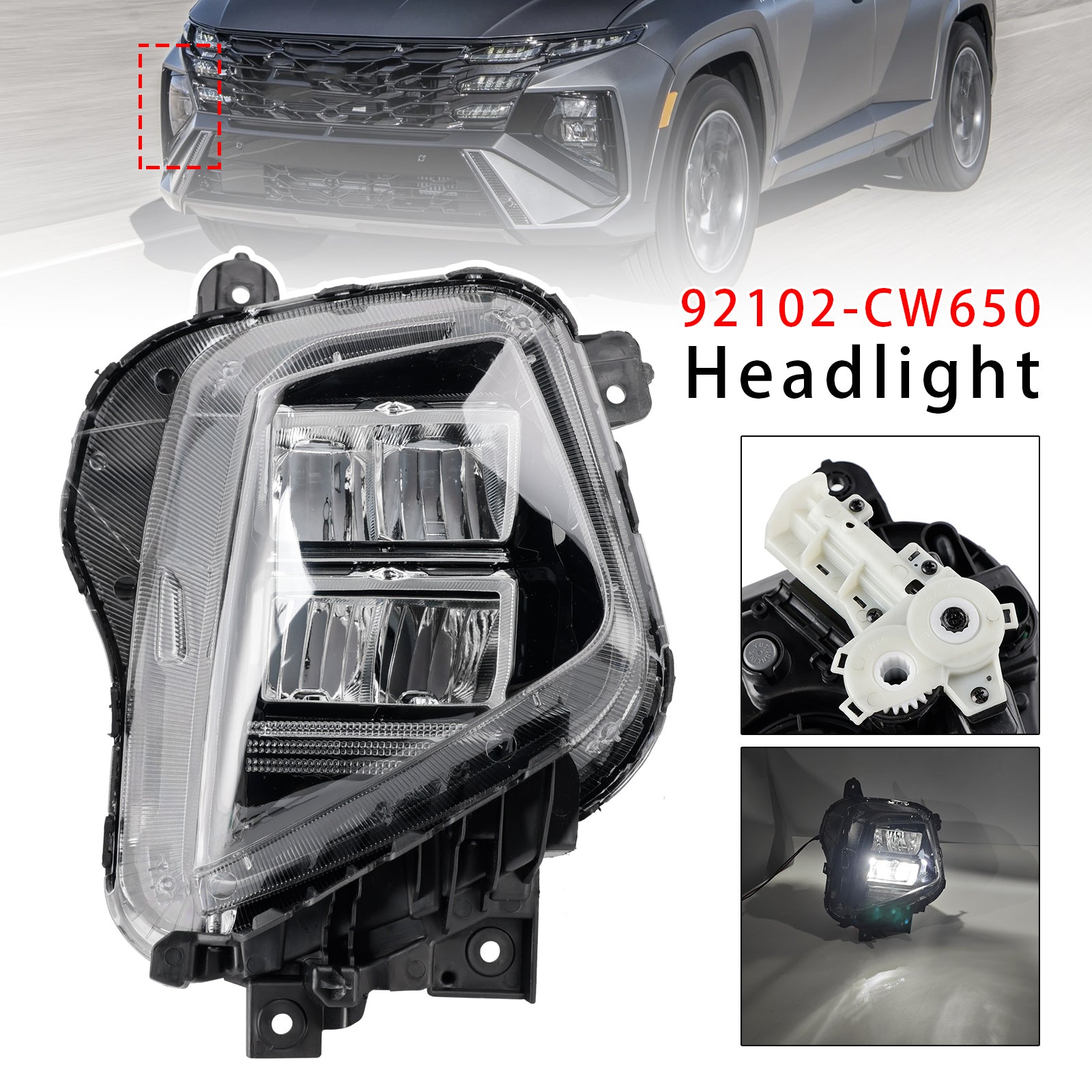 2025-2026 Hyundai Tucson Front Right Side Headlight Assembly 92102-CW650
