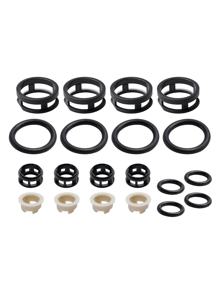 NISSAN JECS - Altima/Sentra/Infiniti/G20 V4 4st Sidmatningsbränsle Injektor Reparationssatsfilter Tätningar O -ringar Pintle Caps