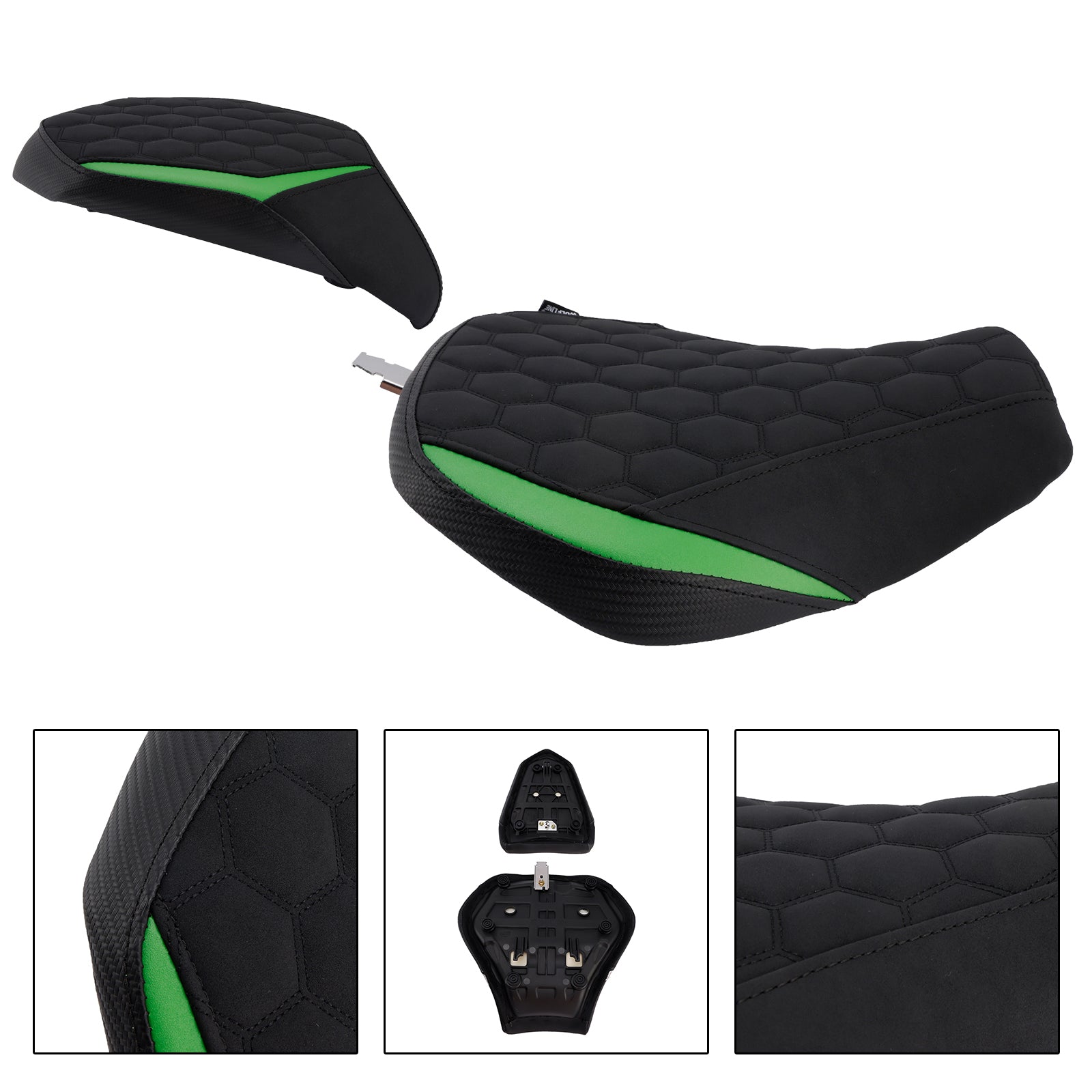 Lower Front W/ Rear Seat Driver Pillion Green2 For Kawasaki Ninja H2 Sx 22-25