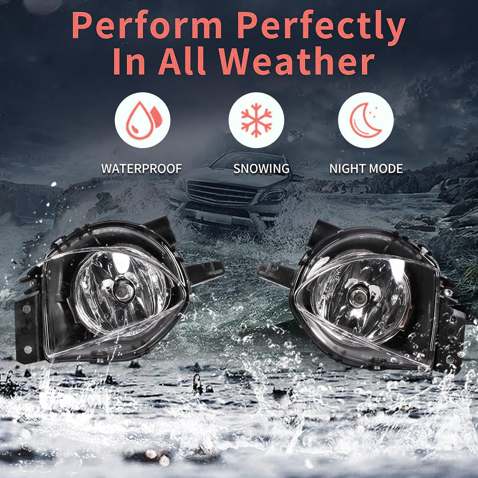 2008 BMW 328i/328xi/335i/335xi/M3 paar mistlampen voor met lampen 63176948373 63176948374