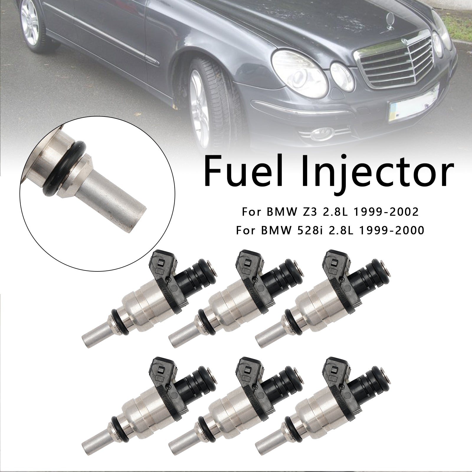 1998-2000 BMW 323i 2.5L 6PCS Inyector de combustible 13537546244 1427240 7546244