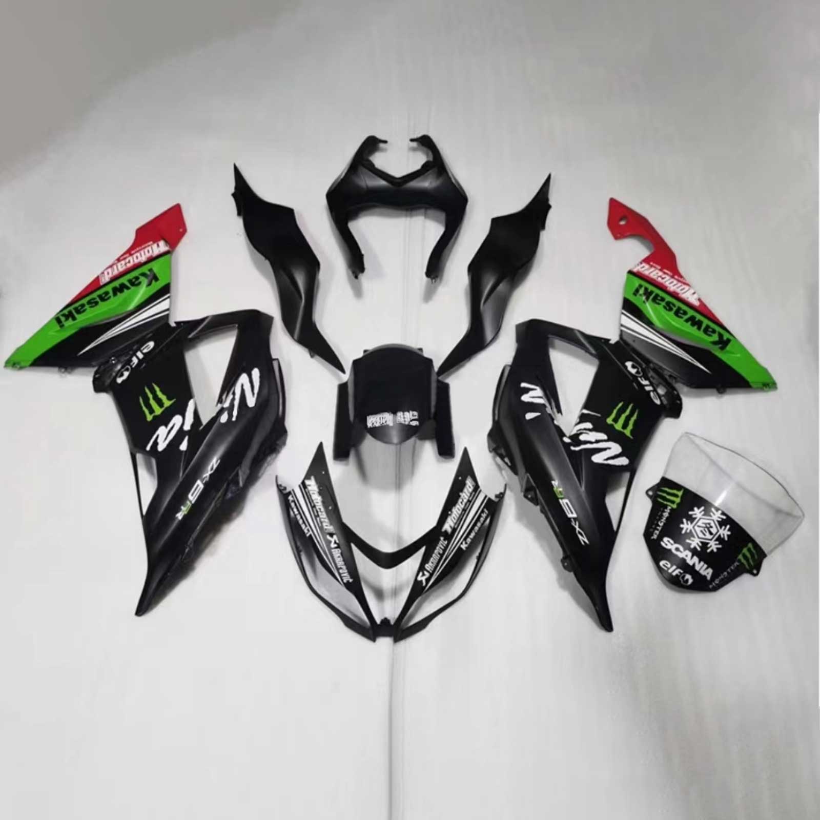 2013-2018 Kawasaki ZX6R 636 Kit de carénage carrosserie plastique ABS