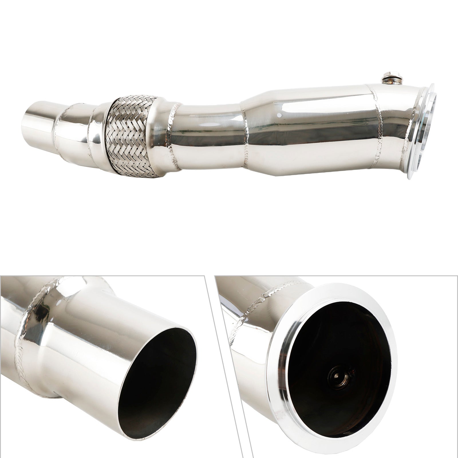 Raciing de exaustor para baixo para 2011-2017 BMW 528i N20 F10 Aço inoxidável