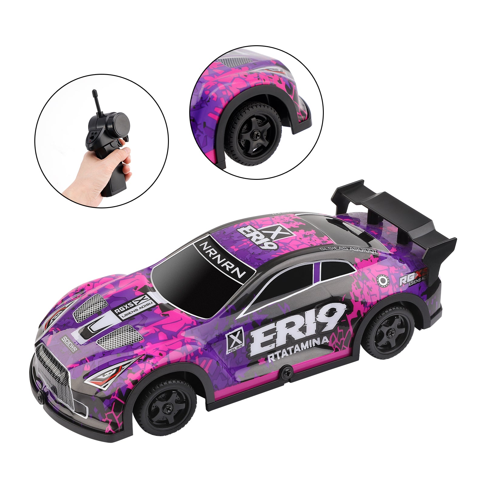 Wltoys 22206 RTR 1/22 2,4 g 15 km/h racingbil metallchassis Toy Gift Purple Purple
