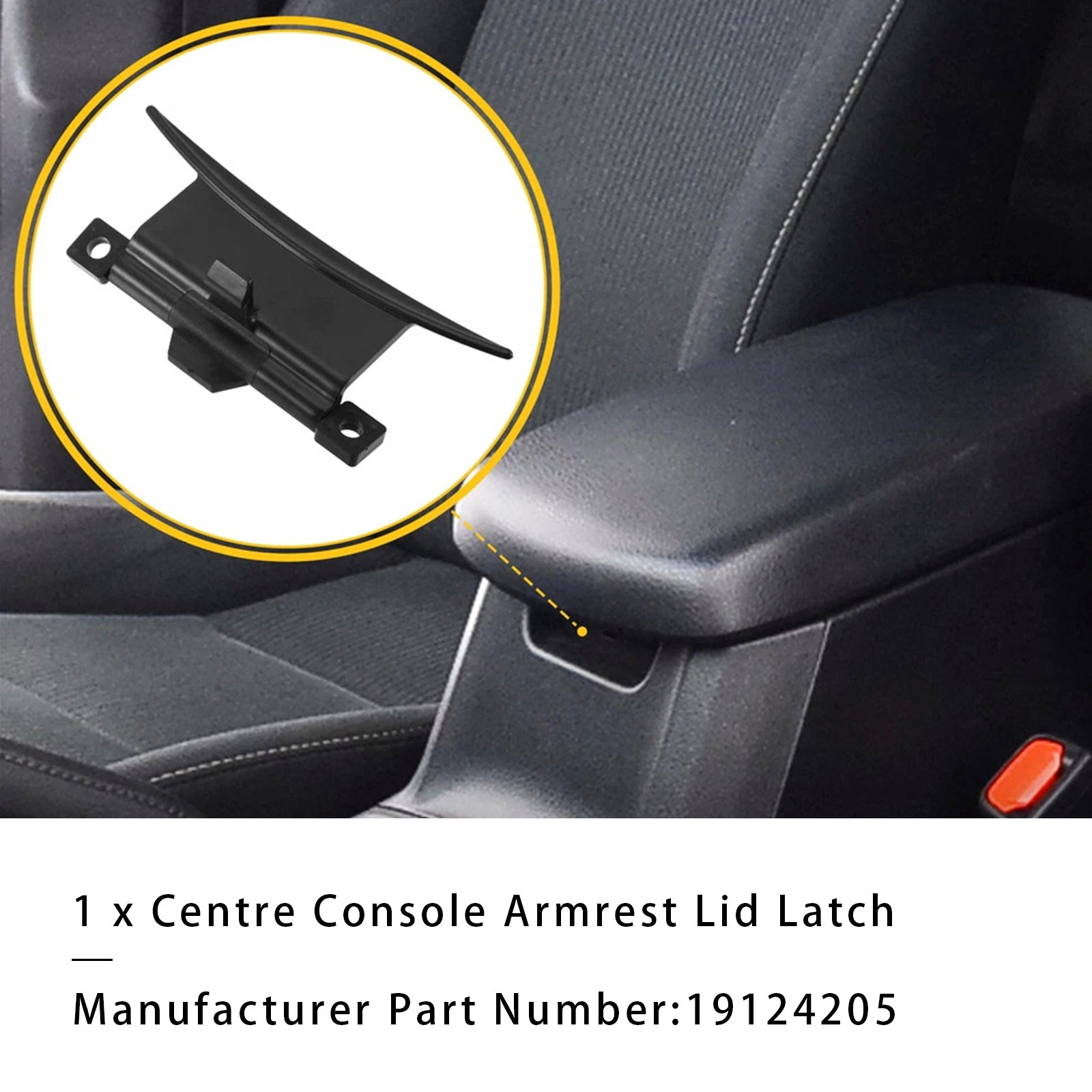 Black Center Console Accoud-Latch pour Chevy Impala 2006-2013 19124205