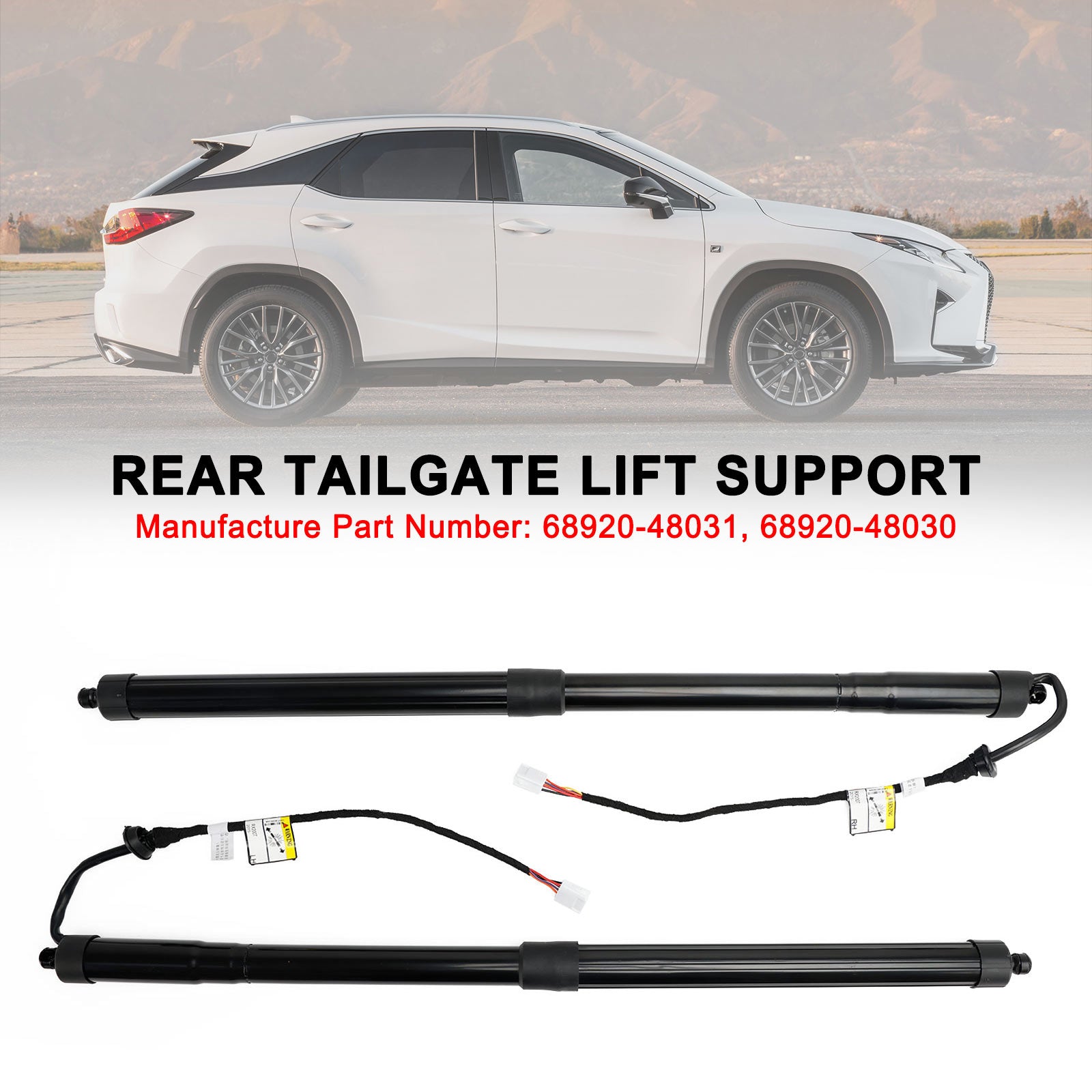 2PCS Rear Tailgate Support Struts 6892048031 Fit Lexus RX350 RX450h 2016-2019