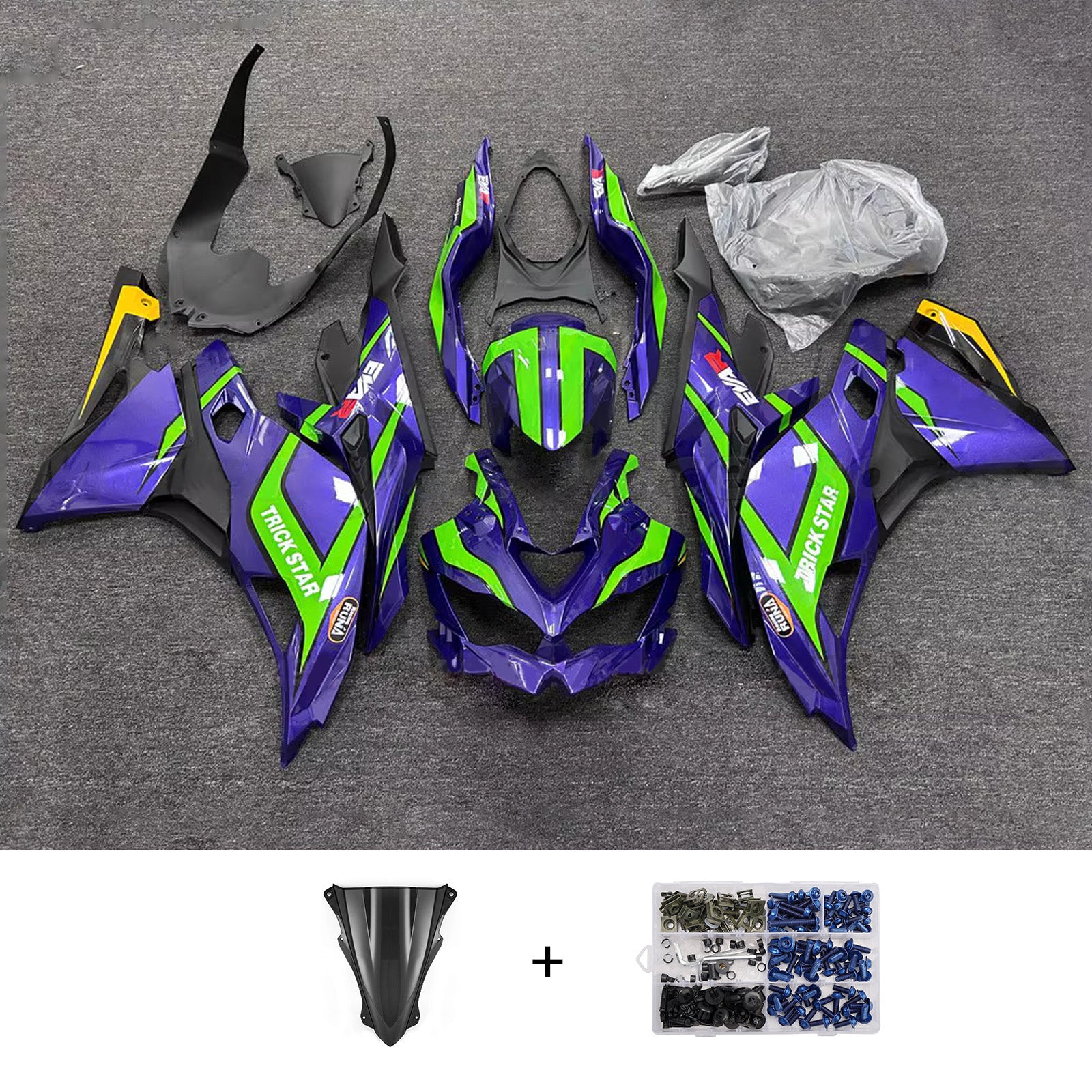 Injection Fairing Kit fit For Kawasaki Ninja ZX-25R ZX-4R ZX-4RR 2019-2025