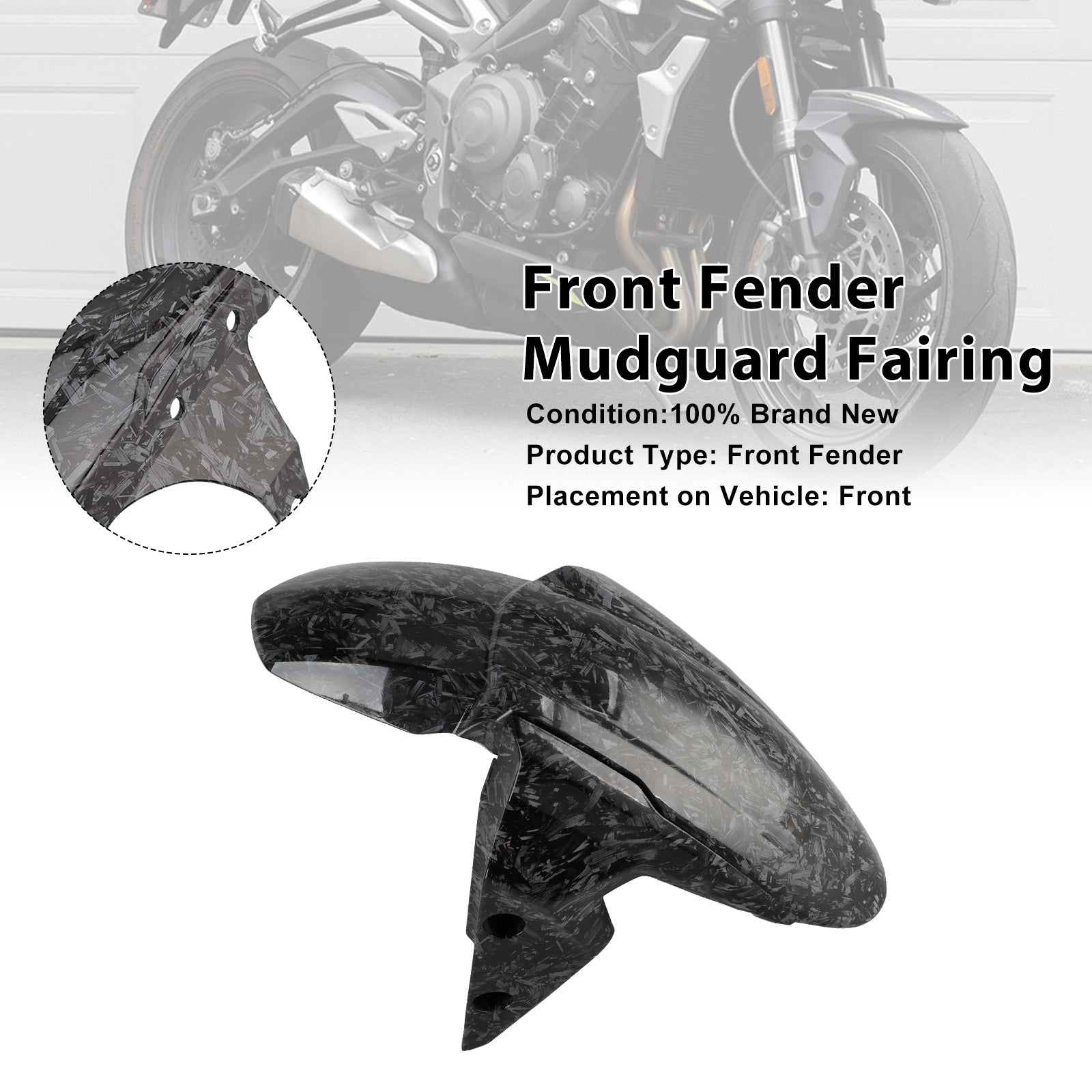 Carénage de garde-boue avant Street Triple 765 R RS 2020-2025