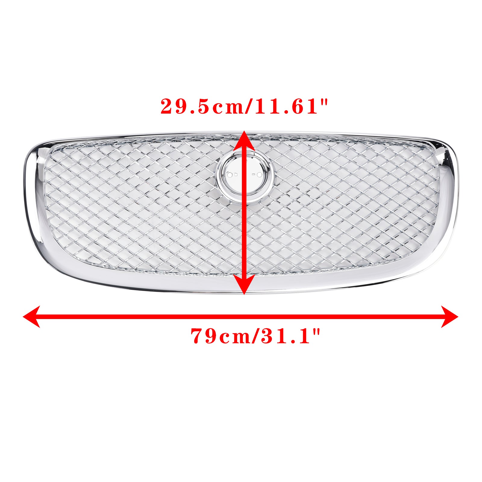 2010-2015 Jaguar XJ Chrome Front Bumper Grill Grille