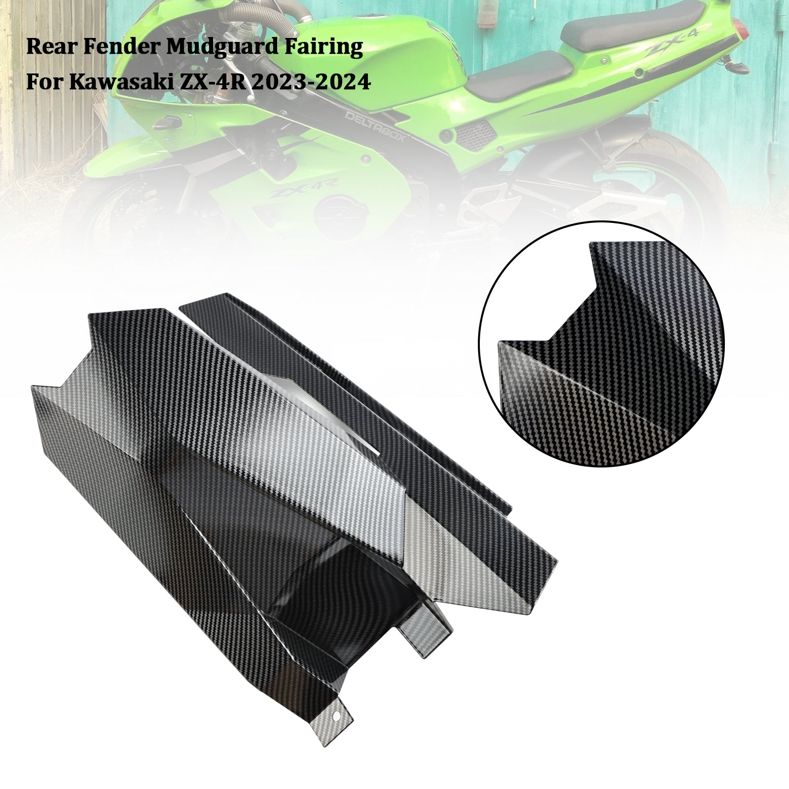 2023-2024 Kawasaki ZX-4R achterspatbord spatbord kuipkuip