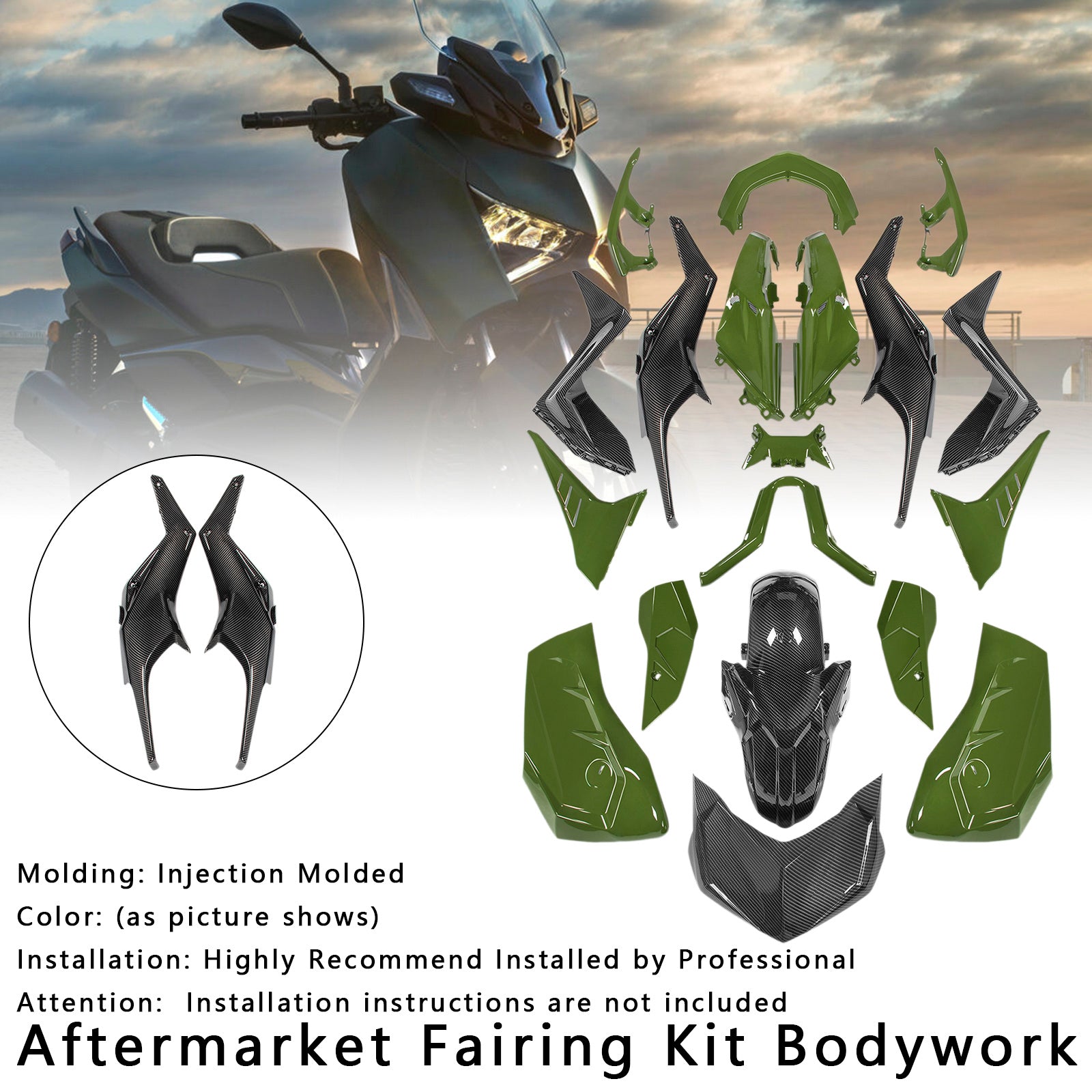 2023-2024 Yamaha X-Max 300 Xmax Injection Bodywork Fairring Kit