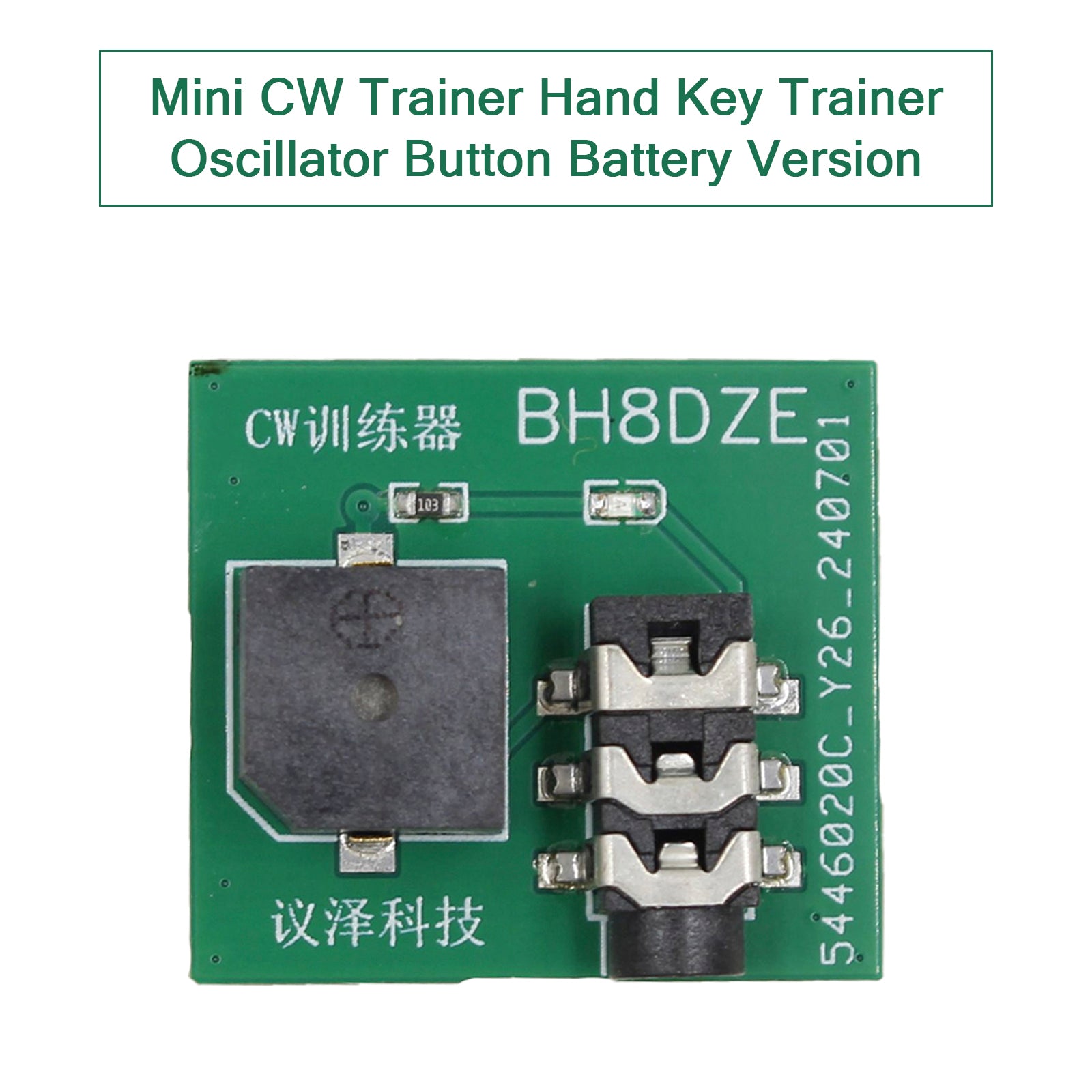 Morsecode Mini CW Trainer Handsleutel Trainer Oscillator Knop Batterijversie