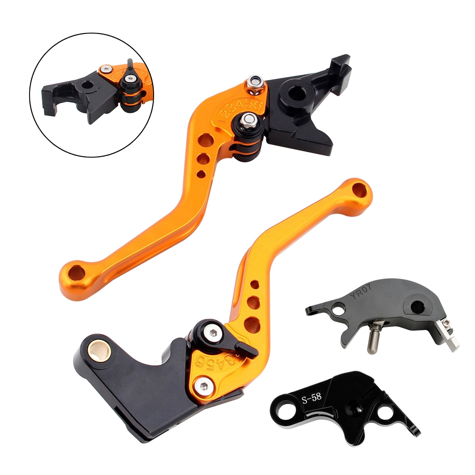 Nova alavanca de freio de embreagem curta para Yamaha YZF R7 MT-10/SP FZ-10/SP 2022-23