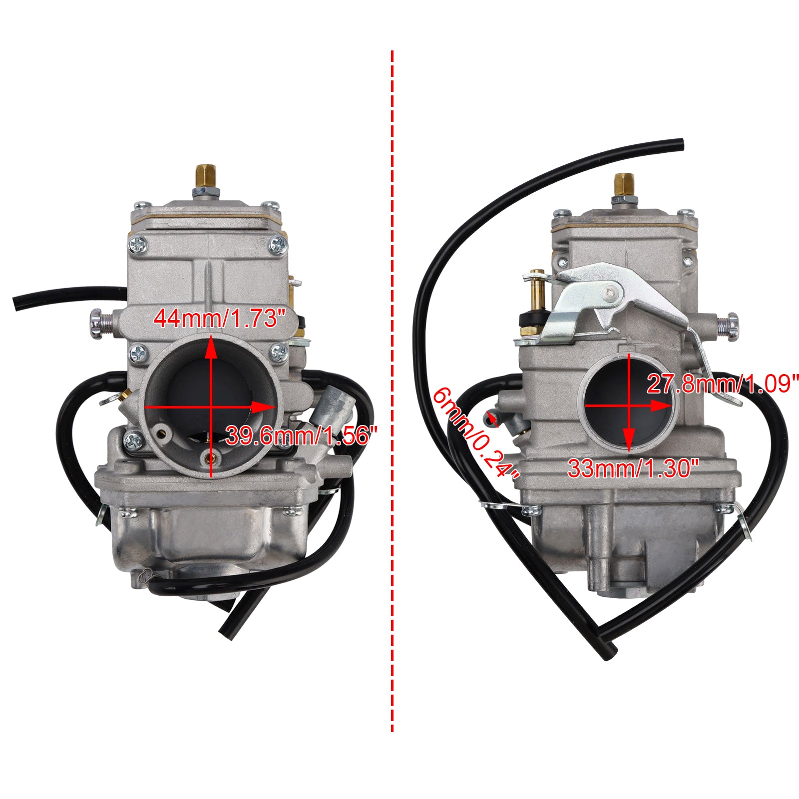 Carburateur adapté pour moteur 28mm 160cc-200cc, glissière plate, alésage lisse, Dirt Bike ATV