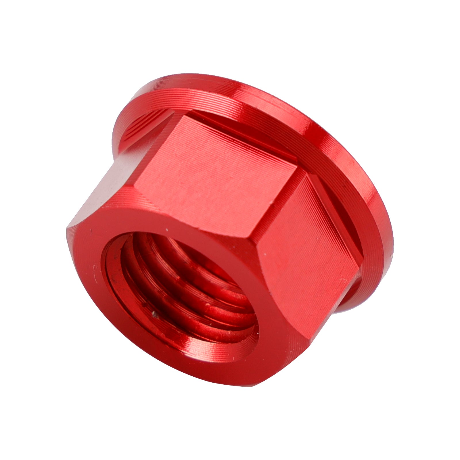 6 Pack Aluminum Rear Sprocket Flange Nuts M10X1.5mm Red For Motorcycle Bike
