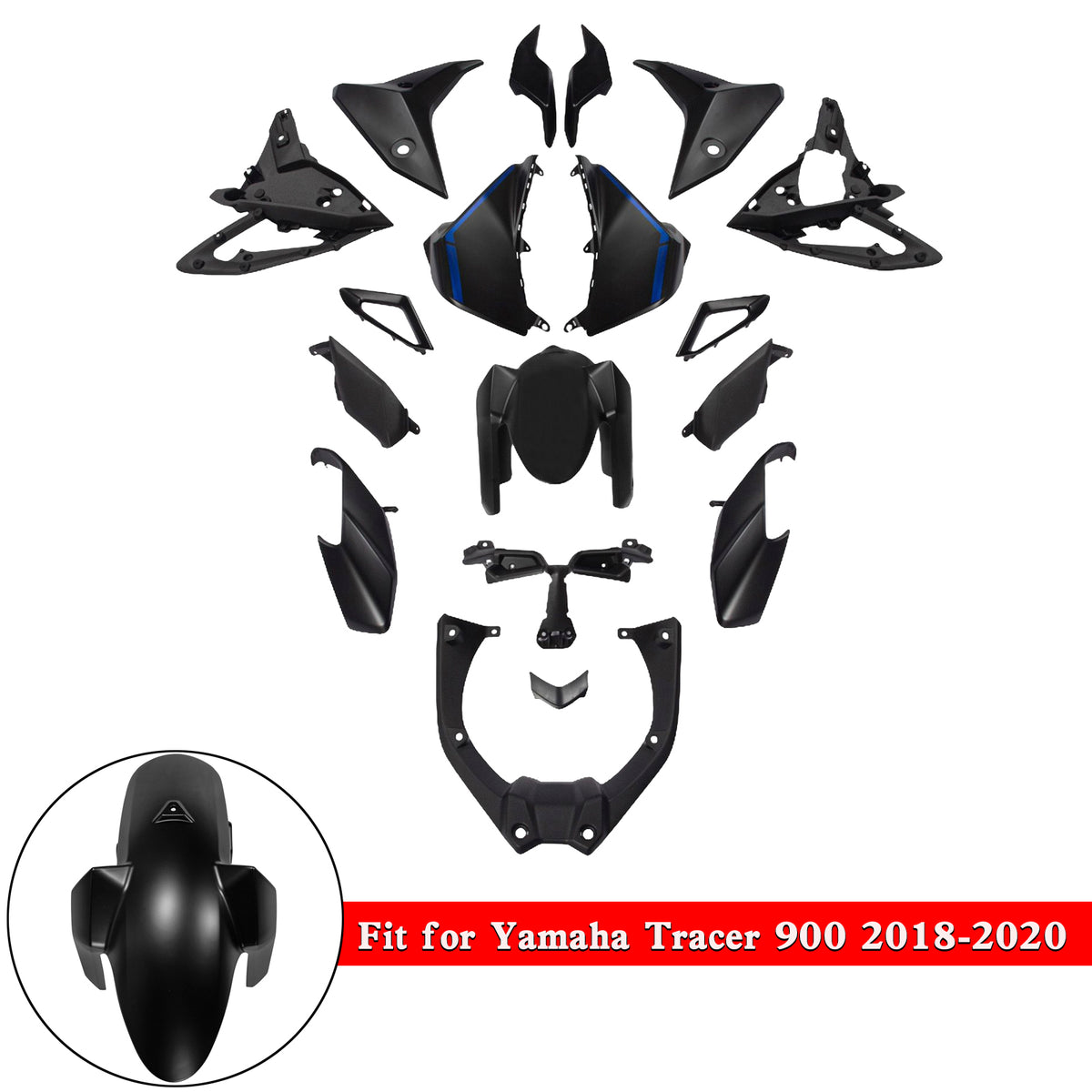 2018-2020 Yamaha Tracer 900 Injection Bodywork Fairing Kit 8# Generic