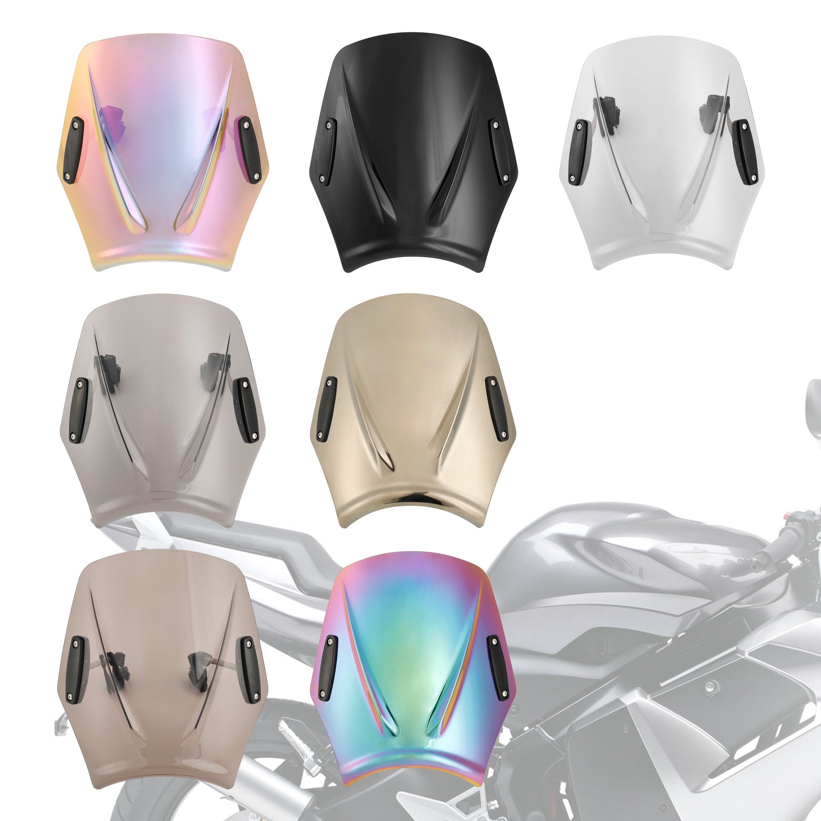 Motorfiets met 22mm/7/8" stuur Windscherm Windscherm Universeel