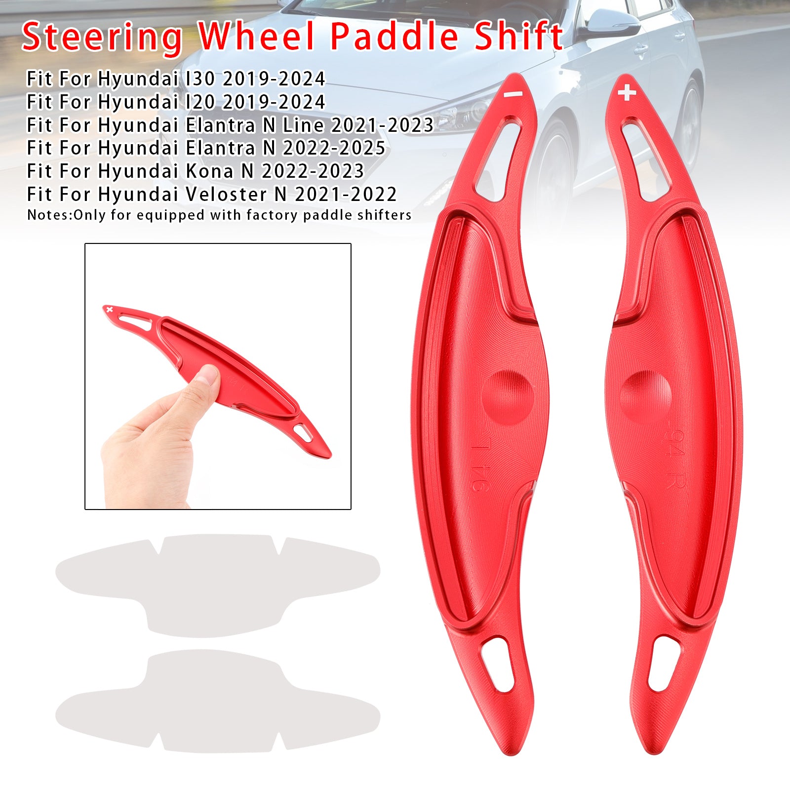 Stuurwiel schakelpeddelverlenging voor Hyundai Elantra i30 aluminium