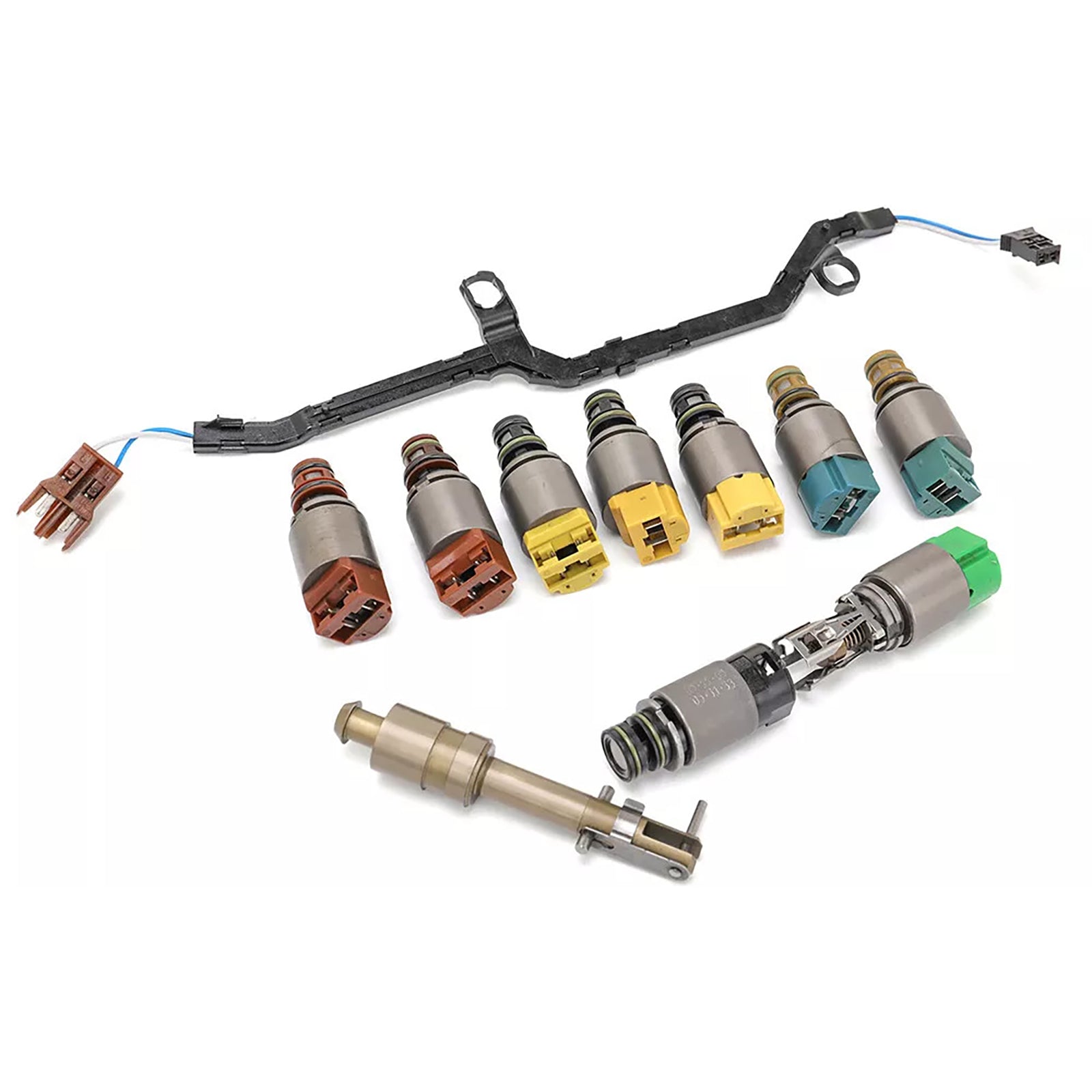 2008-2010 BMW 528i 3.0 L6 E60 6HP28 Kit de solenoide de reparación del cuerpo de la válvula de transmisión 1068298047
