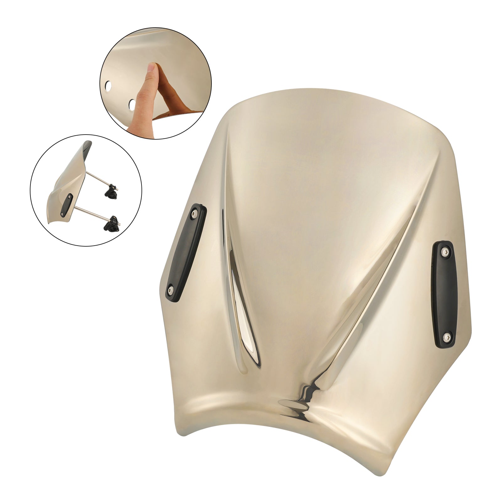 Motorfiets met 22mm/7/8" stuur Windscherm Windscherm Universeel