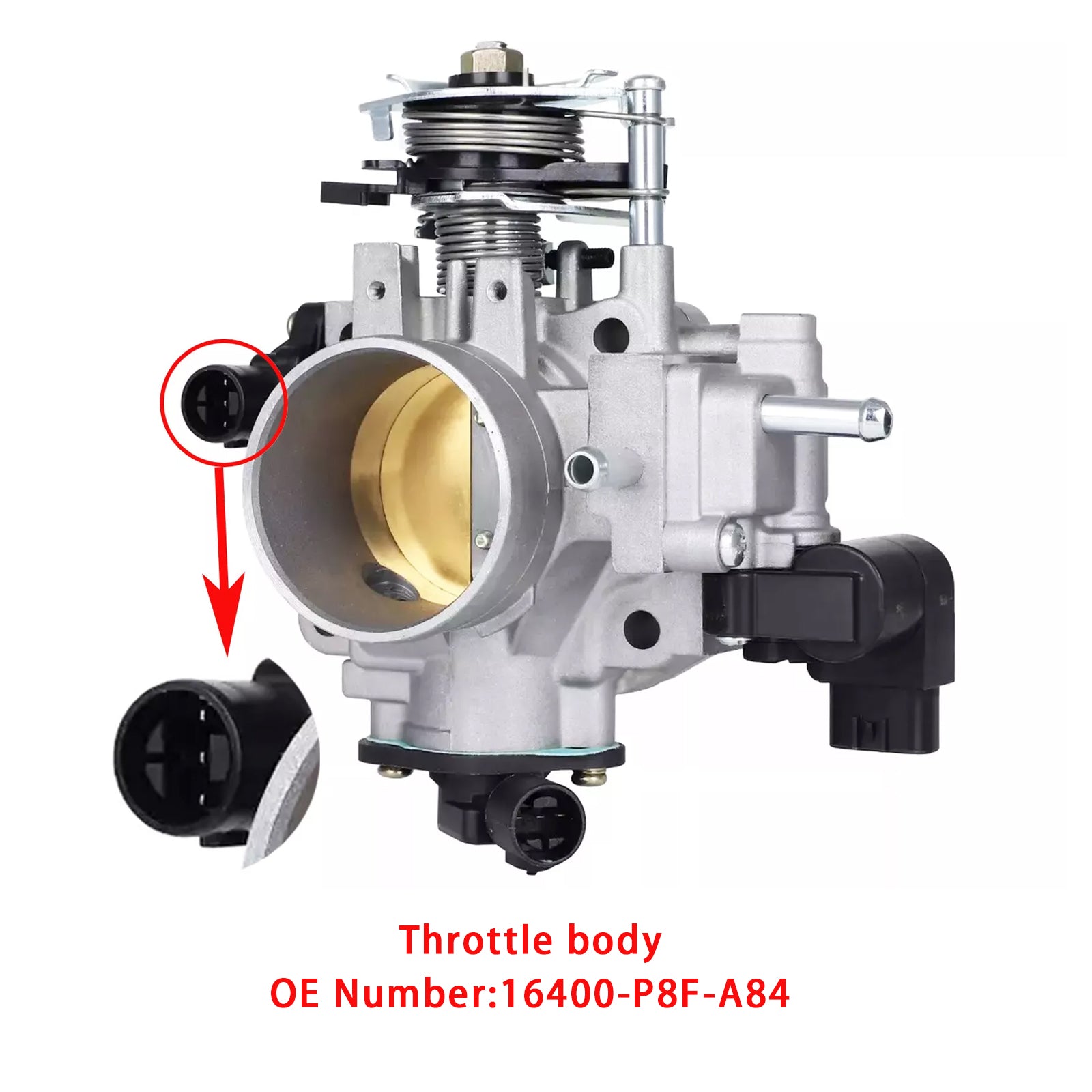 2002-2004 Honda Odyssey EX, EX-L, LX 3,5L V6 gasspjällhus 16400-P8F-A84