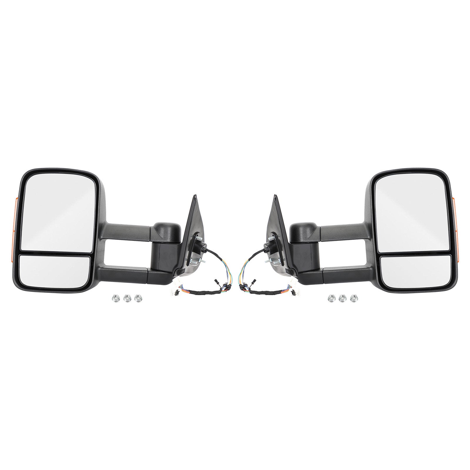 2015+ Pair Mitsubishi Triton Electric Extendable Towing Mirrors for Black
