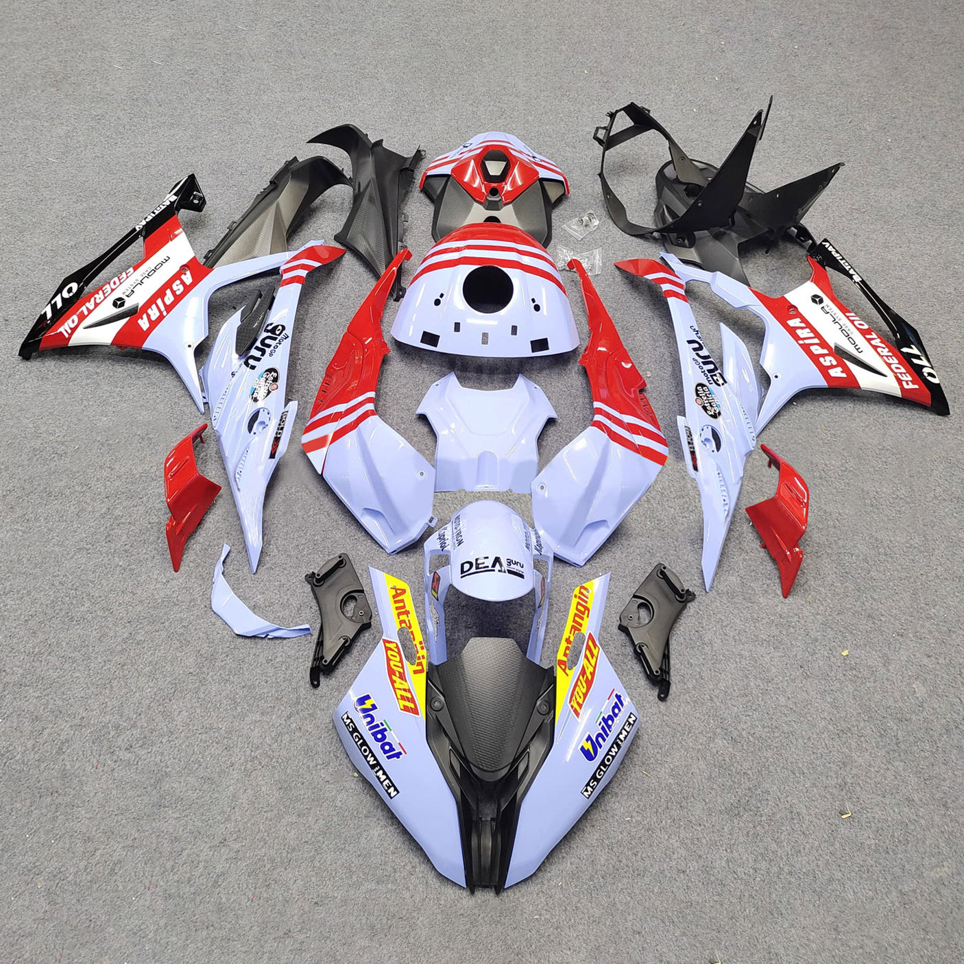 2023-2024 BMW S1000RR-injektionsmässa kit Bodywork Plastic ABS