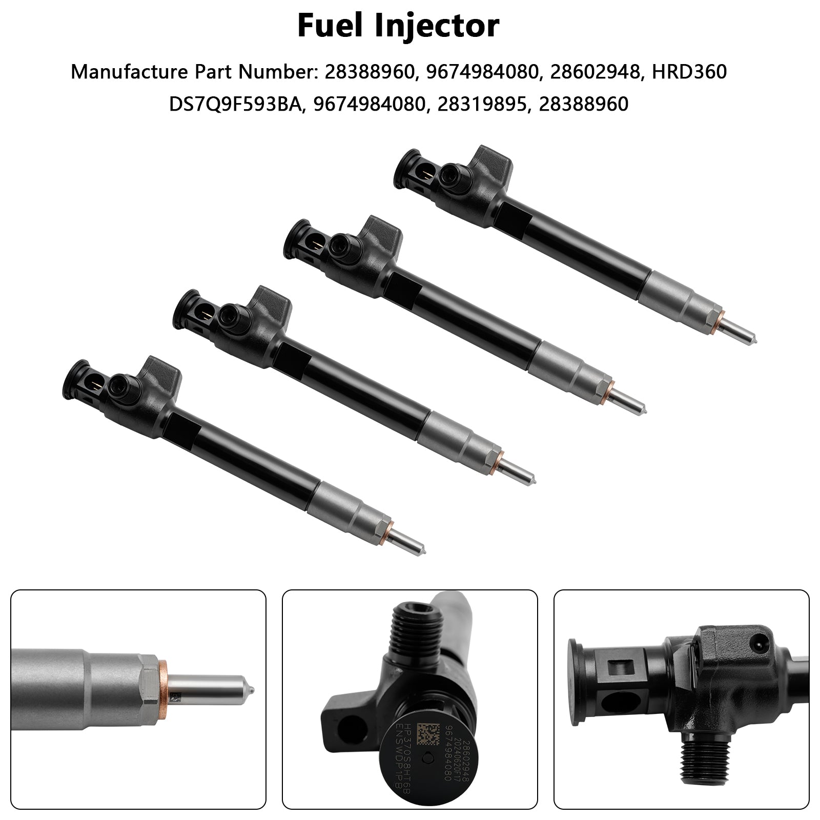 Delphi Diesel R7 4PCS Fuel Injector 28388960 9674984080 28602948