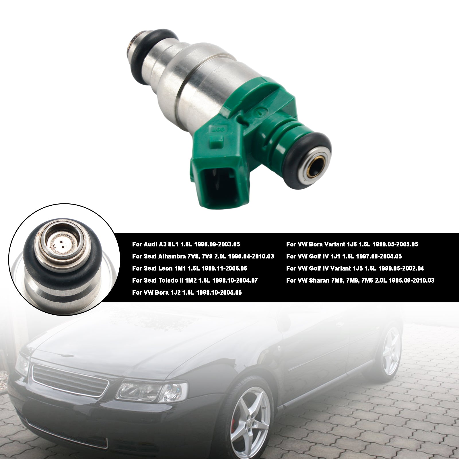 1PCS Brandstofinjector 037906031AA Fit Audi A3 1.6L 1996-2003 Fit Seat Fit VW