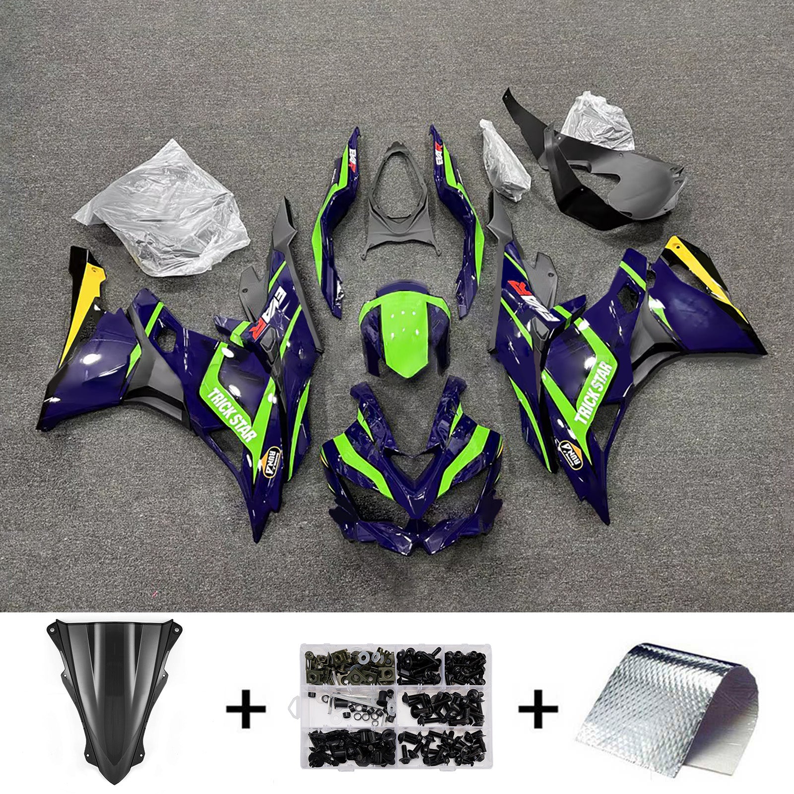 Injection Fairing Kit fit For Kawasaki Ninja ZX-25R ZX-4R ZX-4RR 2019-2025