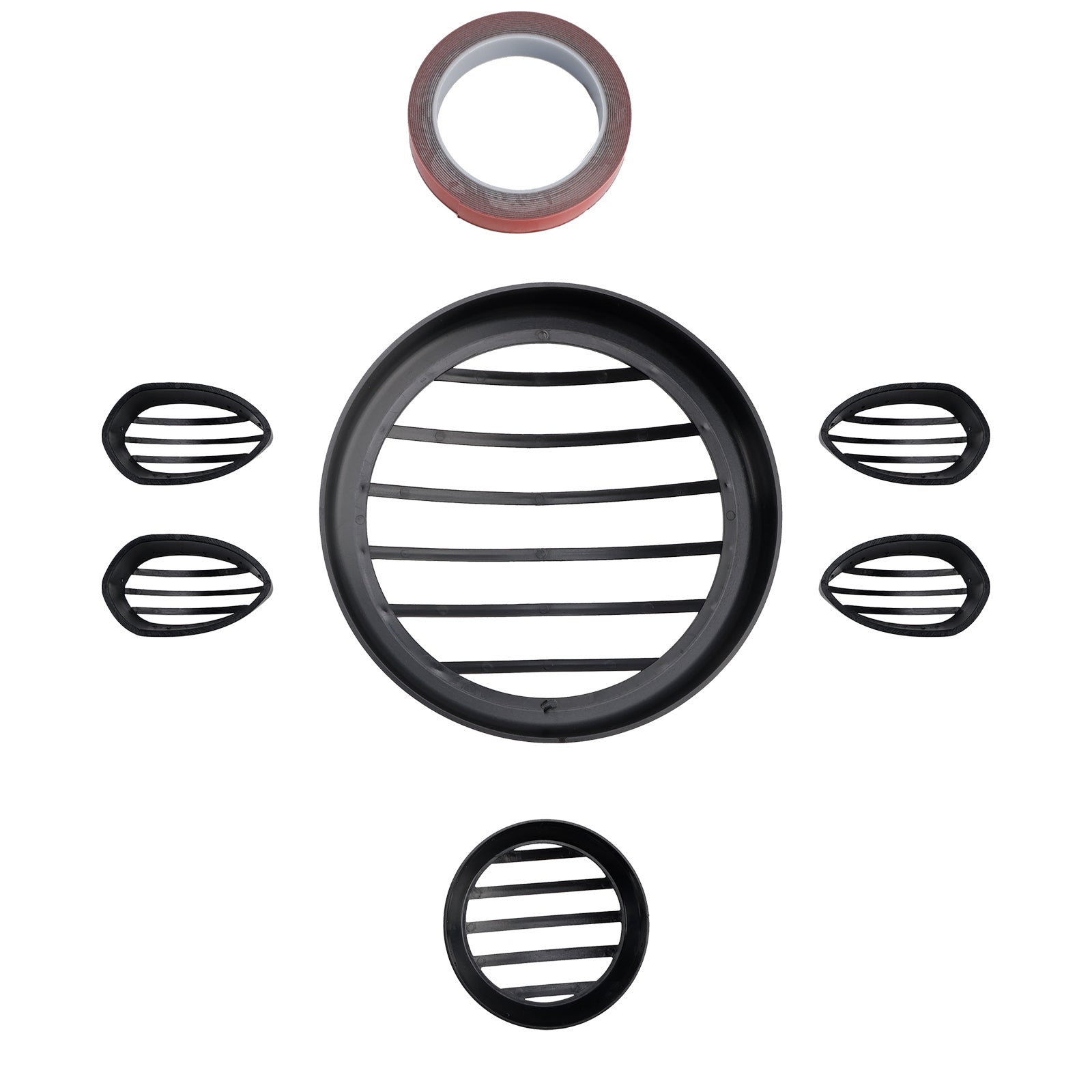 2023-2024 Yamaha Pg-1 Kit de rejilla protectora para faros delanteros, color negro