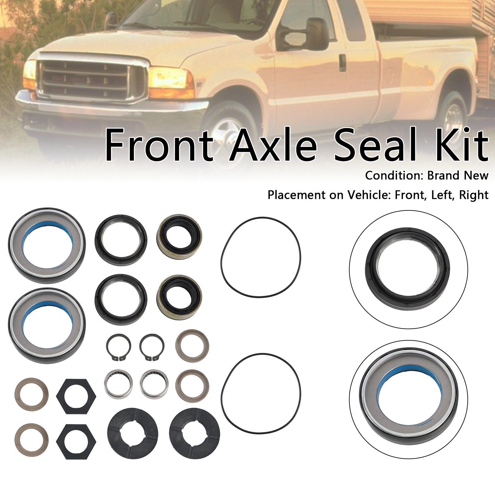 Súprava prednej nápravy a tlačovej podložky Fit Ford Excursion F250 F350 1998-2004