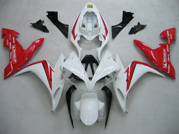 2004-2006 Yamaha YZF-R1 White Red Racing Fairings Generic
