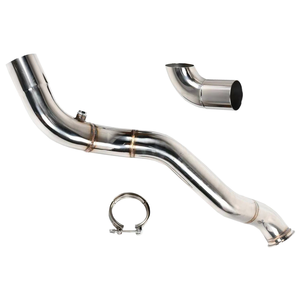 Tubo de escape para kit turbo Chevy T4 99-13 4.8 5.3 6.0 6.2 Vortec LS 3" banda V