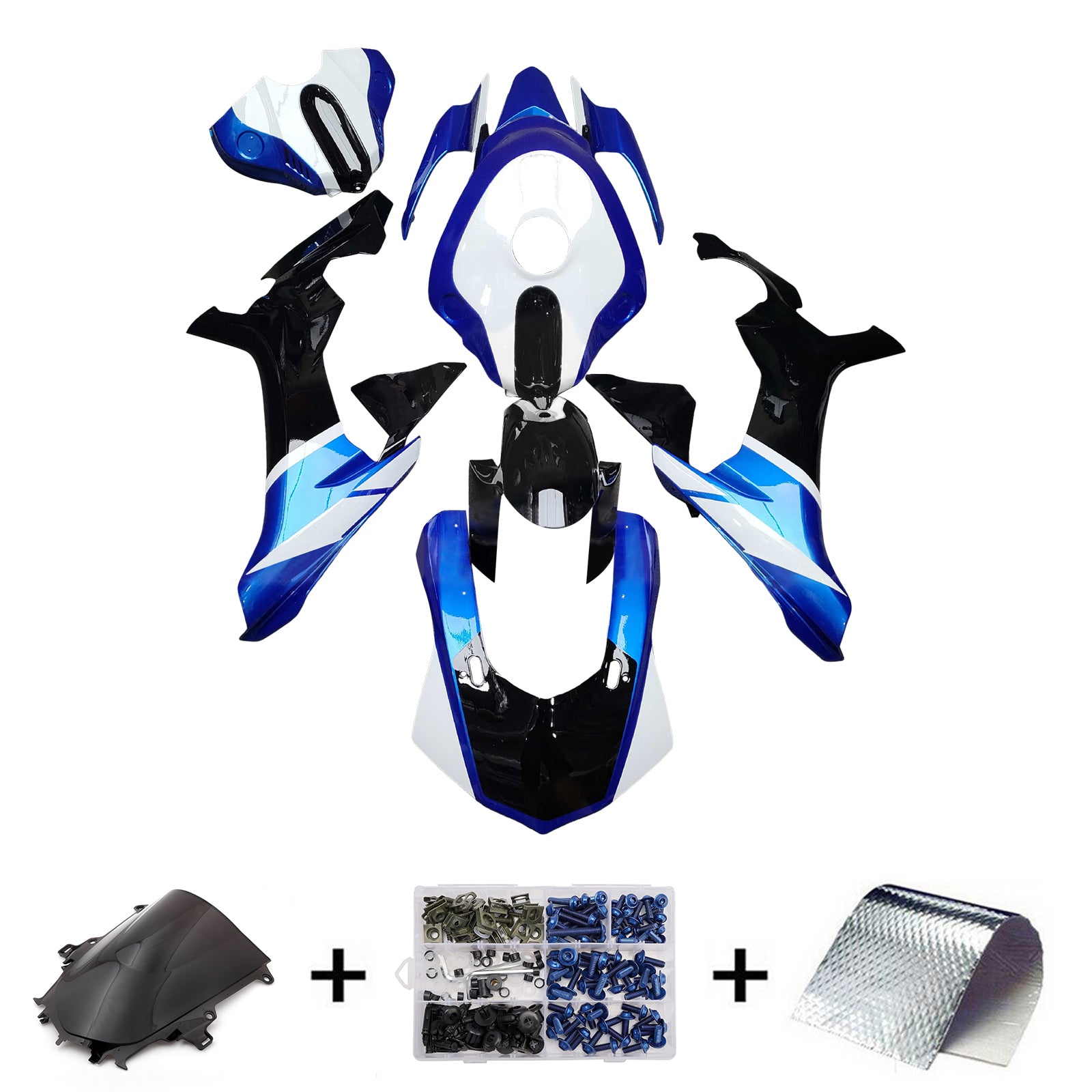 Kit de carénage d'injection carrosserie plastique ABS pour Yamaha YZFR1 YZF-R1 2015-2019