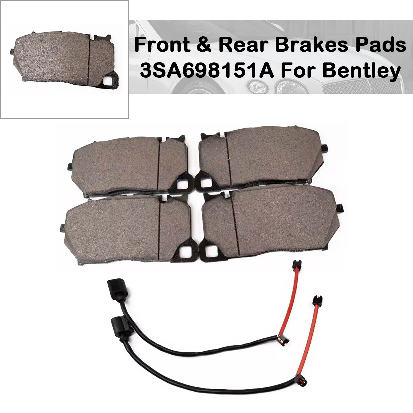 2018-2021 Bentley Continental GT GTC predné brzdové doštičky 3SA698151A